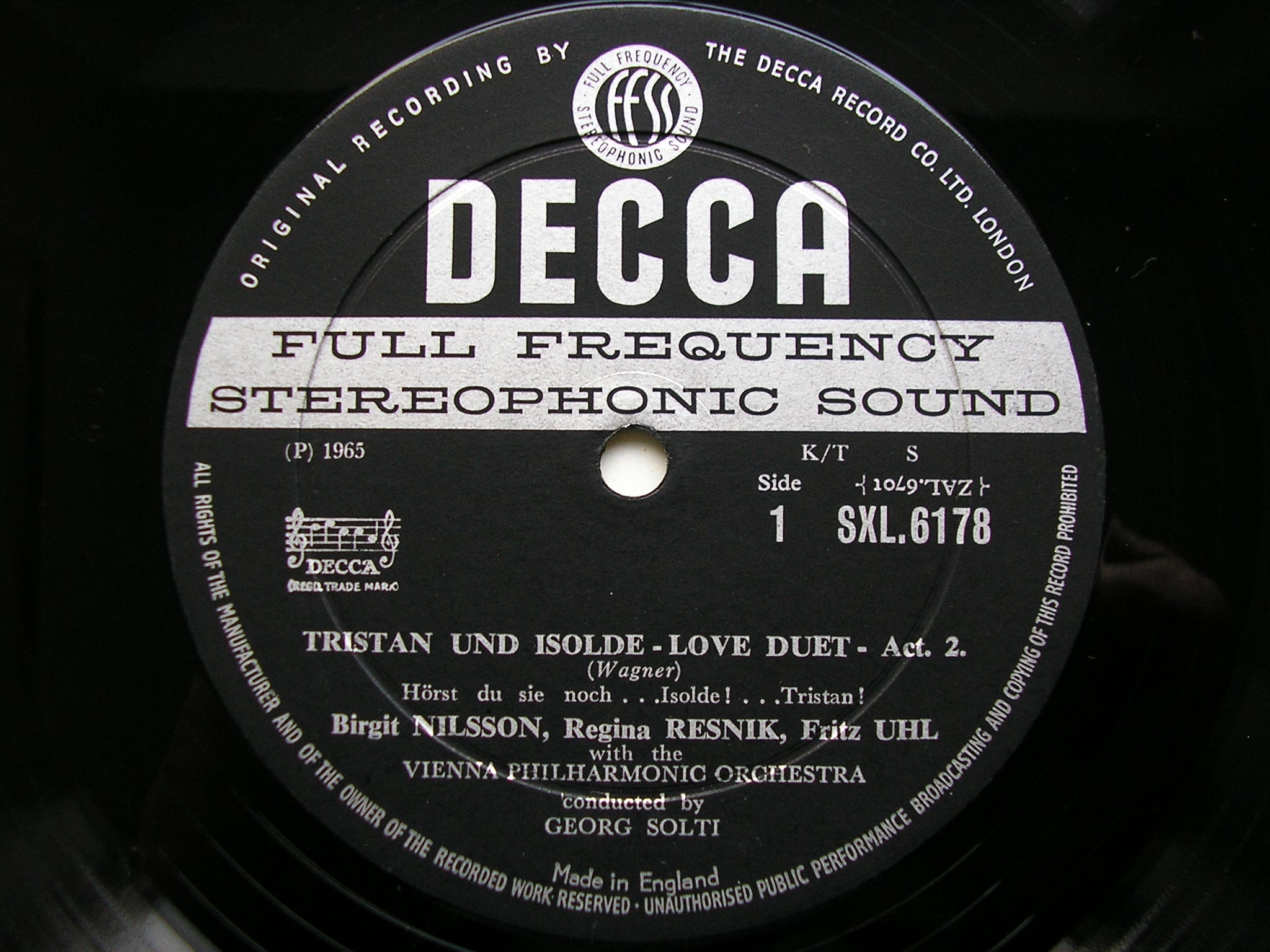 SXL 6178  WAGNER: TRISTAN & ISOLDE    ACT 2    Love Duet      NILSSON / WINDGASSEN / VIENNA PHILHARMONIC / SOLTI    ED1