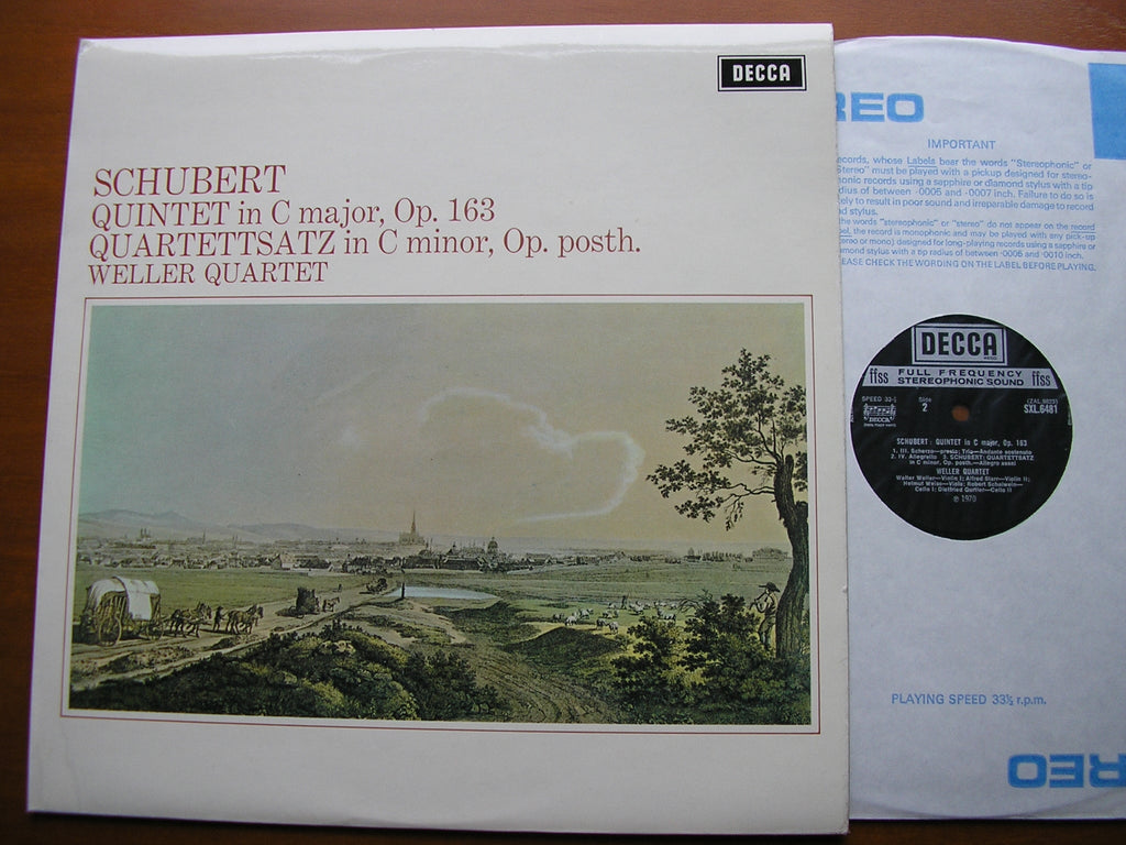 SXL 6481 SCHUBERT: STRING QUINTET / QUARTETTSATZ WELLER QUARTET / GURTLER