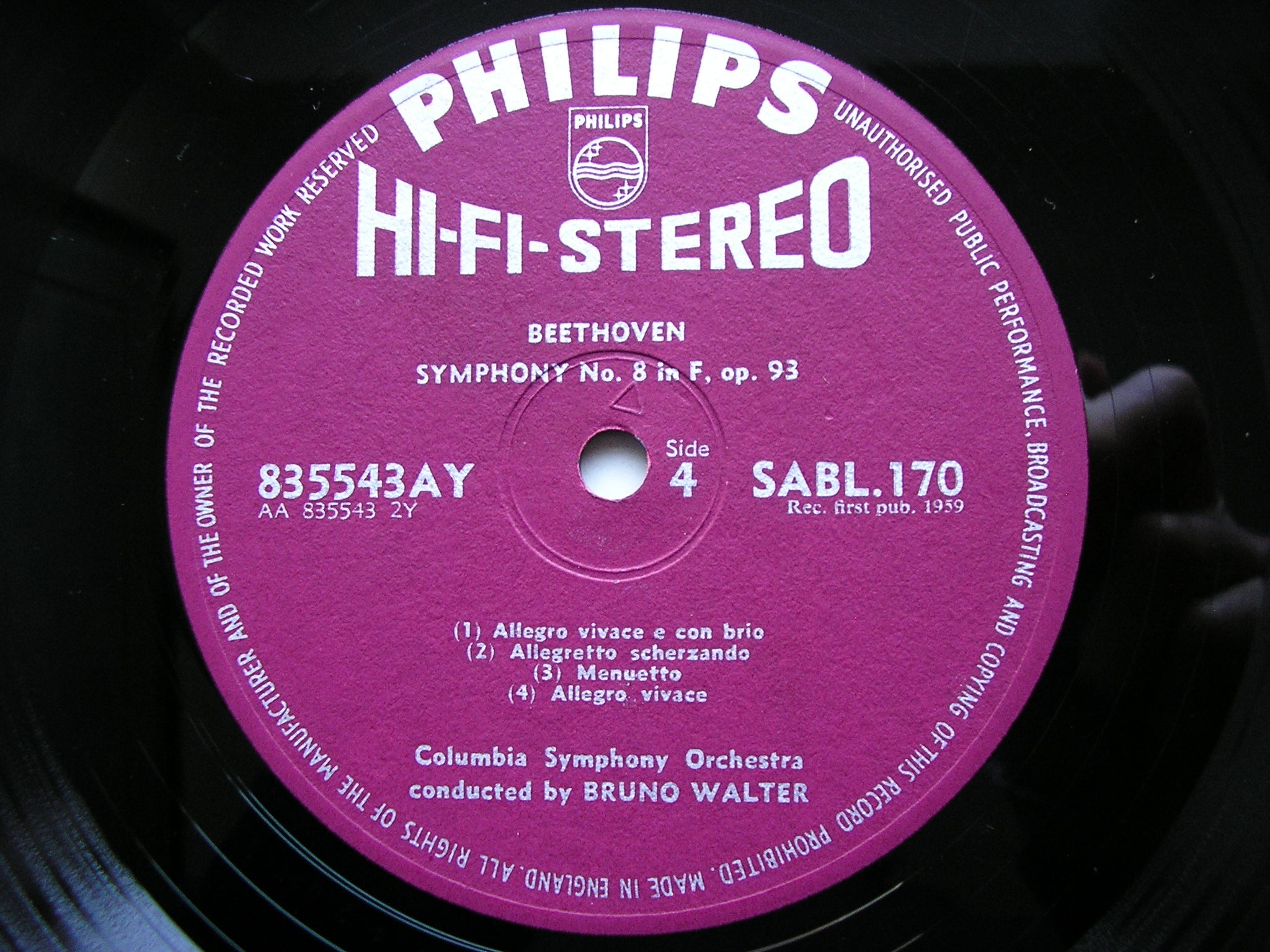 BEETHOVEN: THE NINE SYMPHONIES   BRUNO WALTER / COLUMBIA SYMPHONY   7LP SABL
