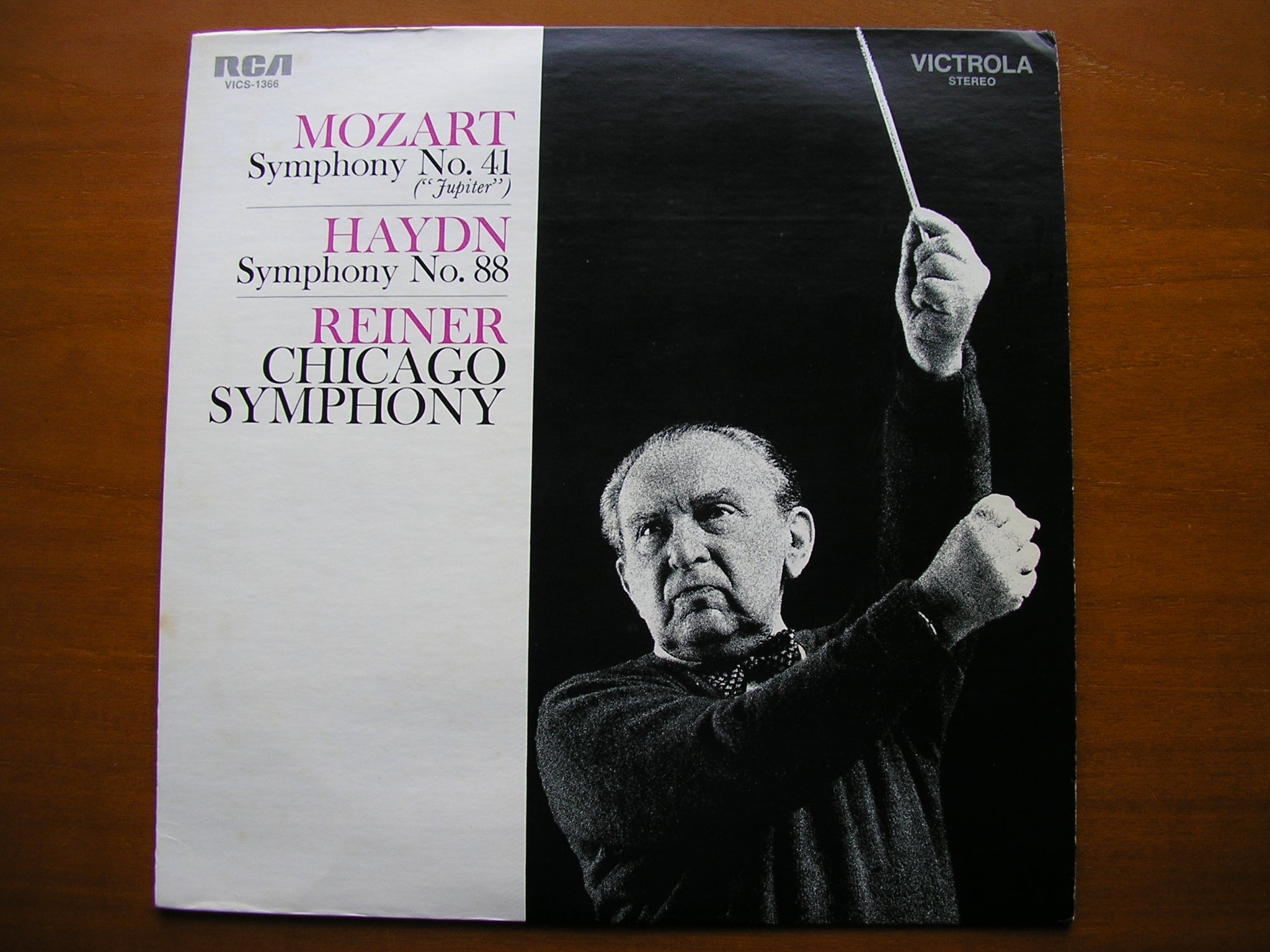 MOZART: SYMPHONY No. 41  'Jupiter' / HAYDN: SYMPHONY No. 88      REINER / CHICAGO SYMPHONY     VICS 1366