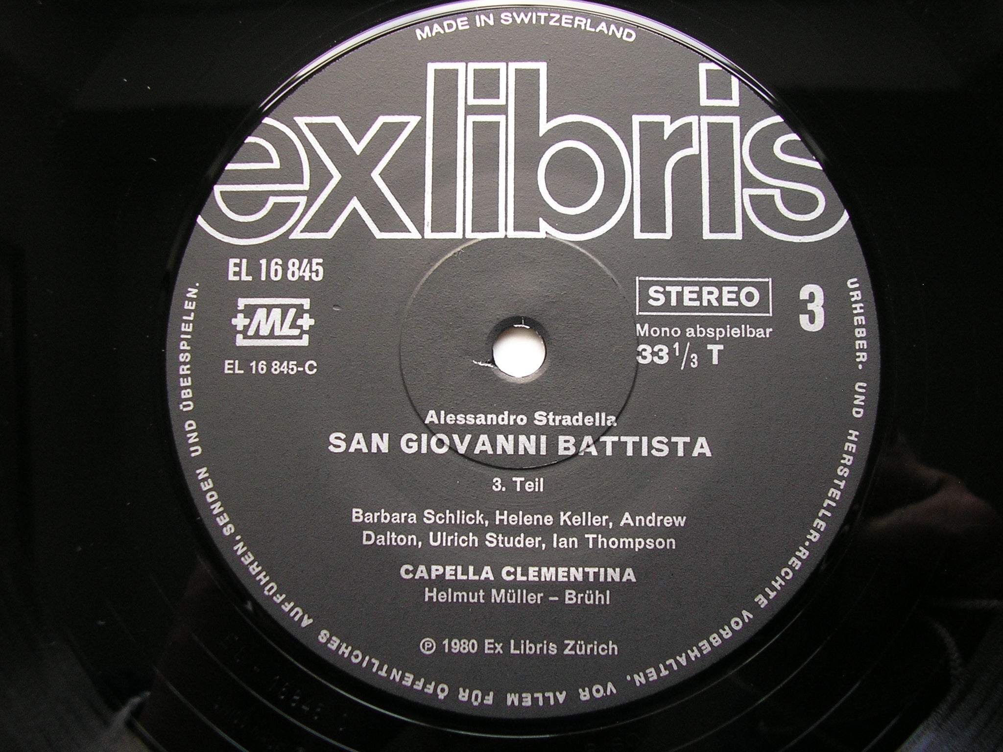 STRADELLA: SAN GIOVANNI BATTISTA    SOLOISTS / CAPELLA CLEMENTINA / MULLER-BRUHL    2LP     EL 16845