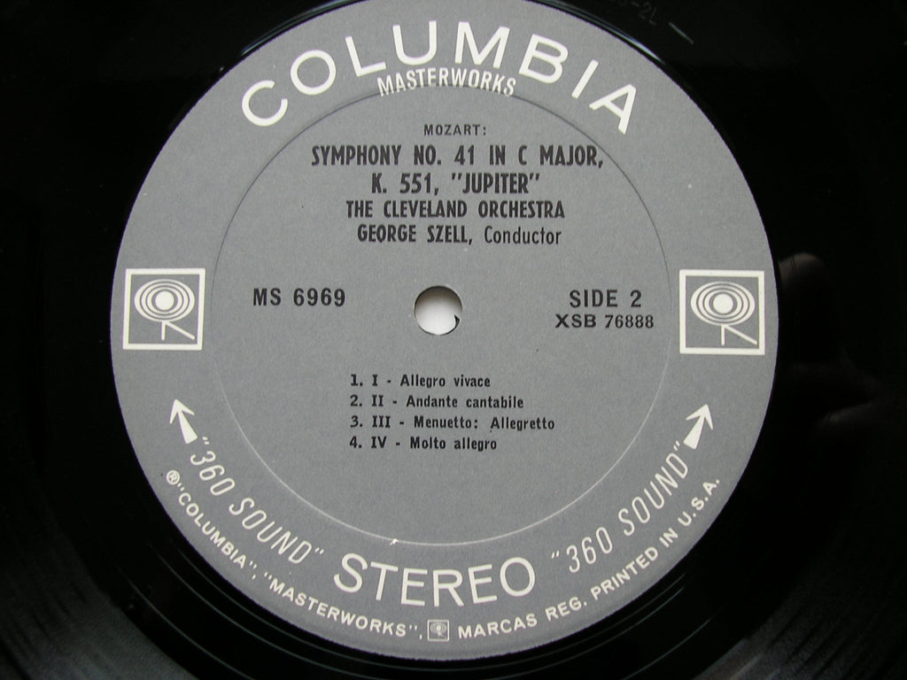 MOZART: SYMPHONIES  Nos. 35 'Haffner'  &  41  'Jupiter'      SZELL / CLEVELAND ORCHESTRA     MS 6969