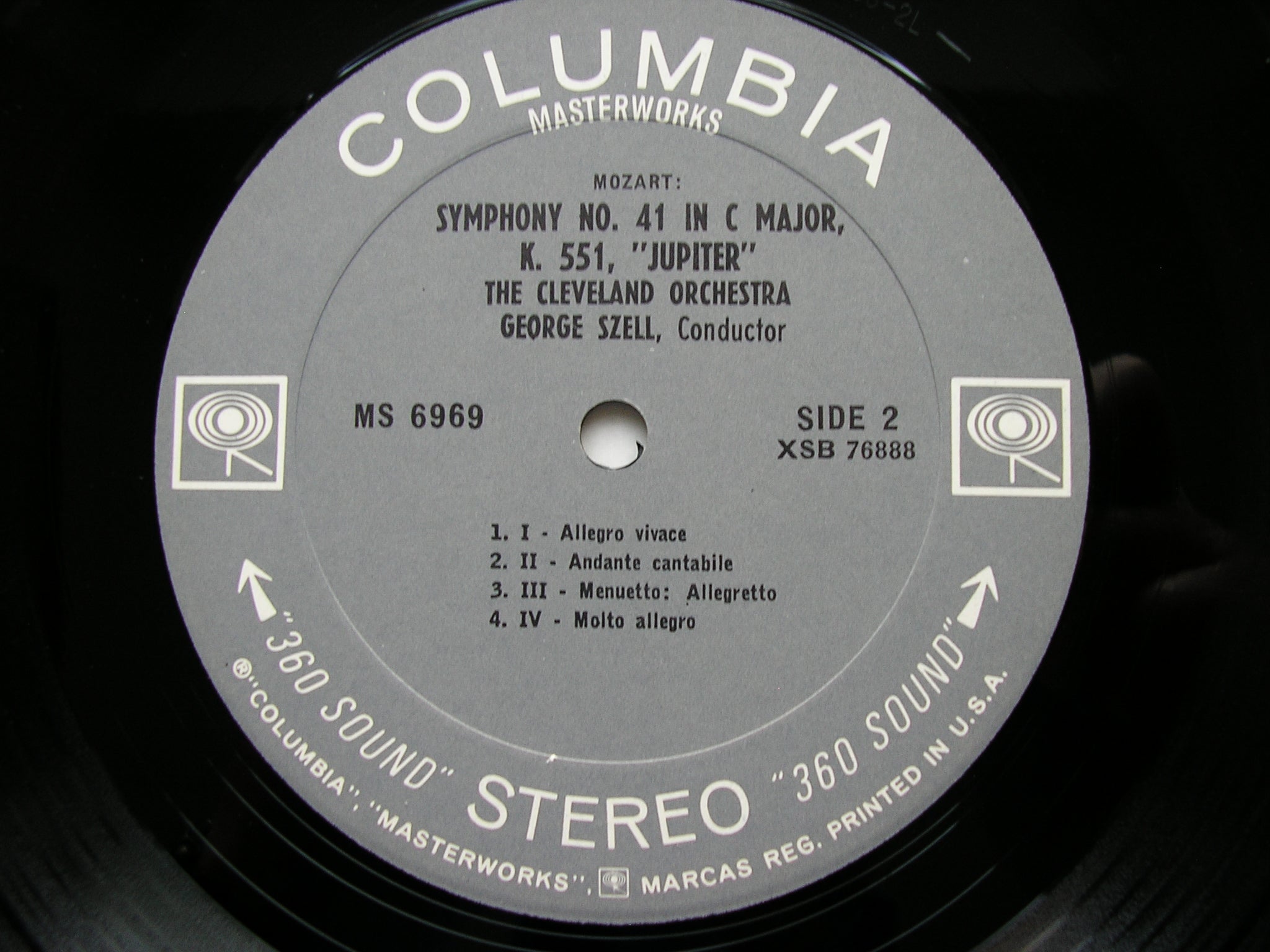 MOZART: SYMPHONIES  Nos. 35 'Haffner'  &  41  'Jupiter'      SZELL / CLEVELAND ORCHESTRA     MS 6969