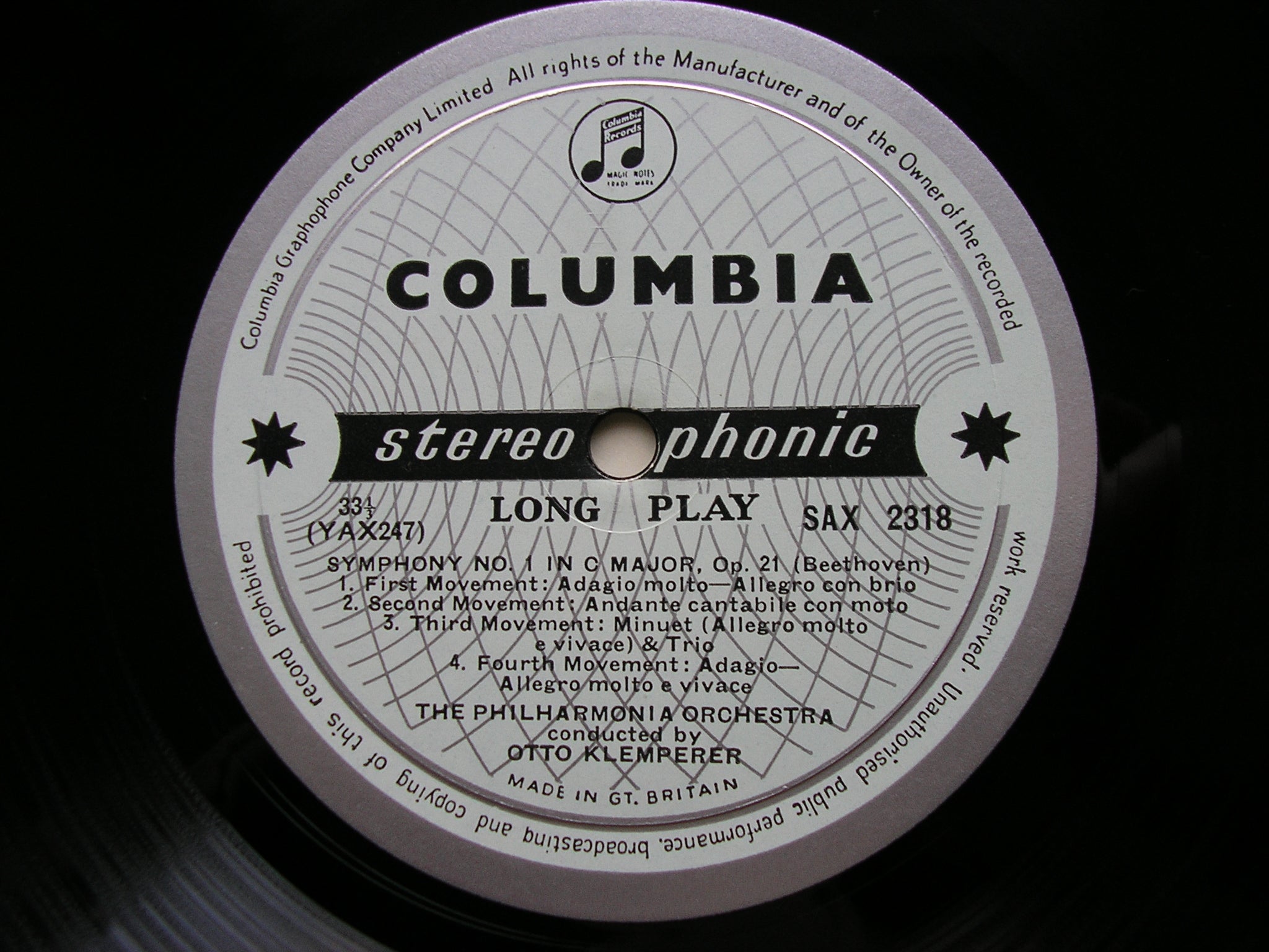 COLUMBIA SAX  -   BEETHOVEN: THE NINE SYMPHONIES / FIVE OVERTURES   KLEMPERER / PHILHARMONIA    9LP