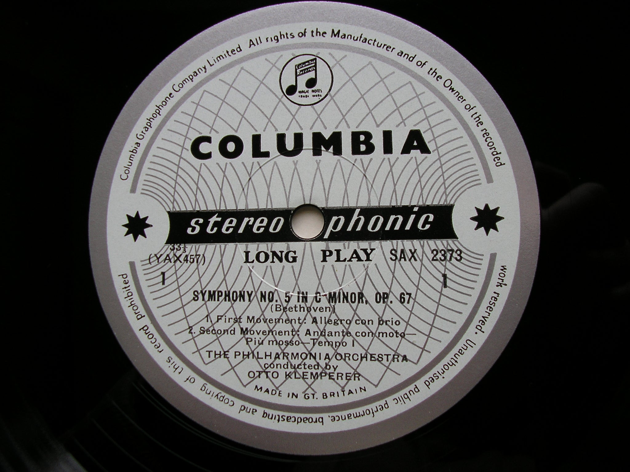 COLUMBIA SAX  -   BEETHOVEN: THE NINE SYMPHONIES / FIVE OVERTURES   KLEMPERER / PHILHARMONIA    9LP