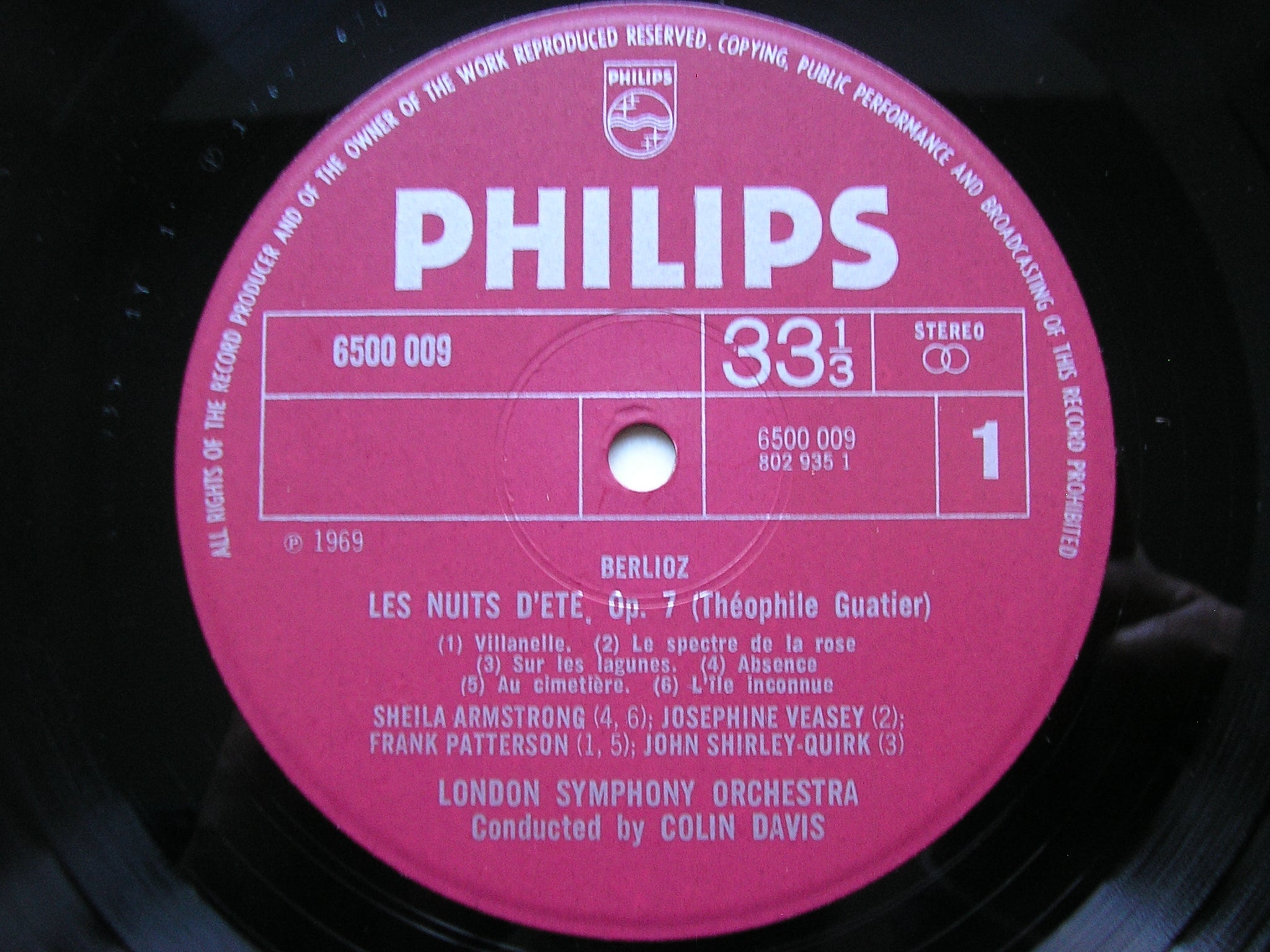 BERLIOZ: LES NUITS D'ETE / COMPLETE ORCHESTRAL SONGS     SOLOISTS / LONDON SYMPHONY / DAVIS    SAL 3789