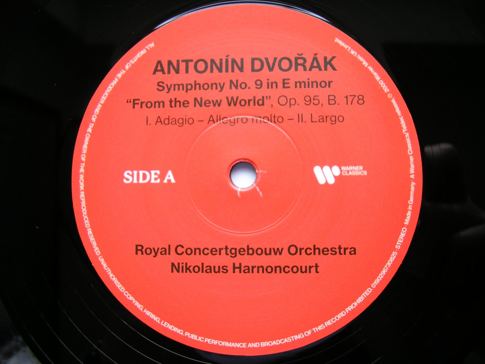 DVORAK: SYMPHONY No. 9      HARNONCOURT / CONCERTGEBOUW ORCHESTRA    0190296730825