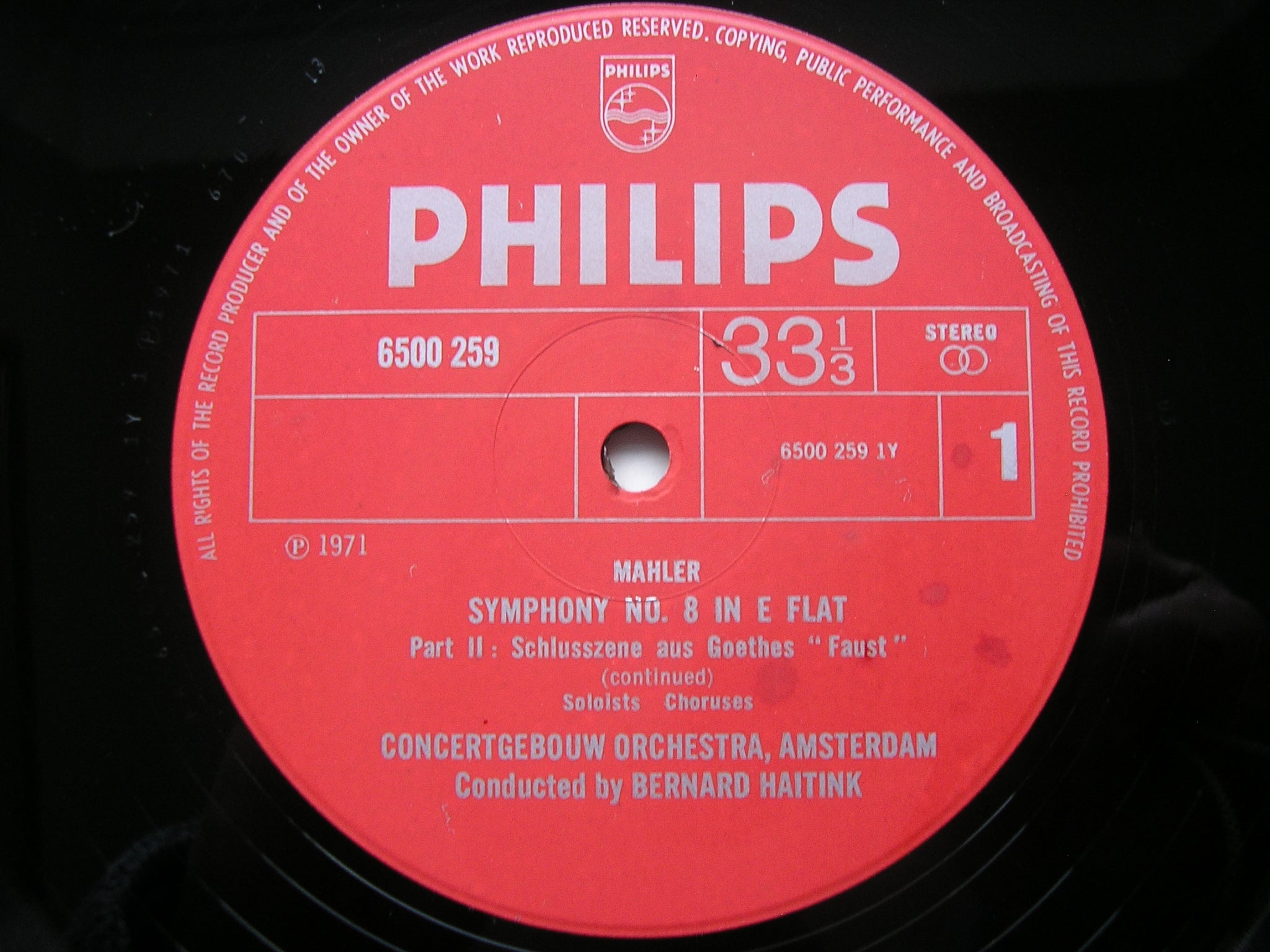MAHLER: SYMPHONY No. 8     SOLOISTS / CONCERTGEBOUW ORCHESTRA / HAITINK    6700 049