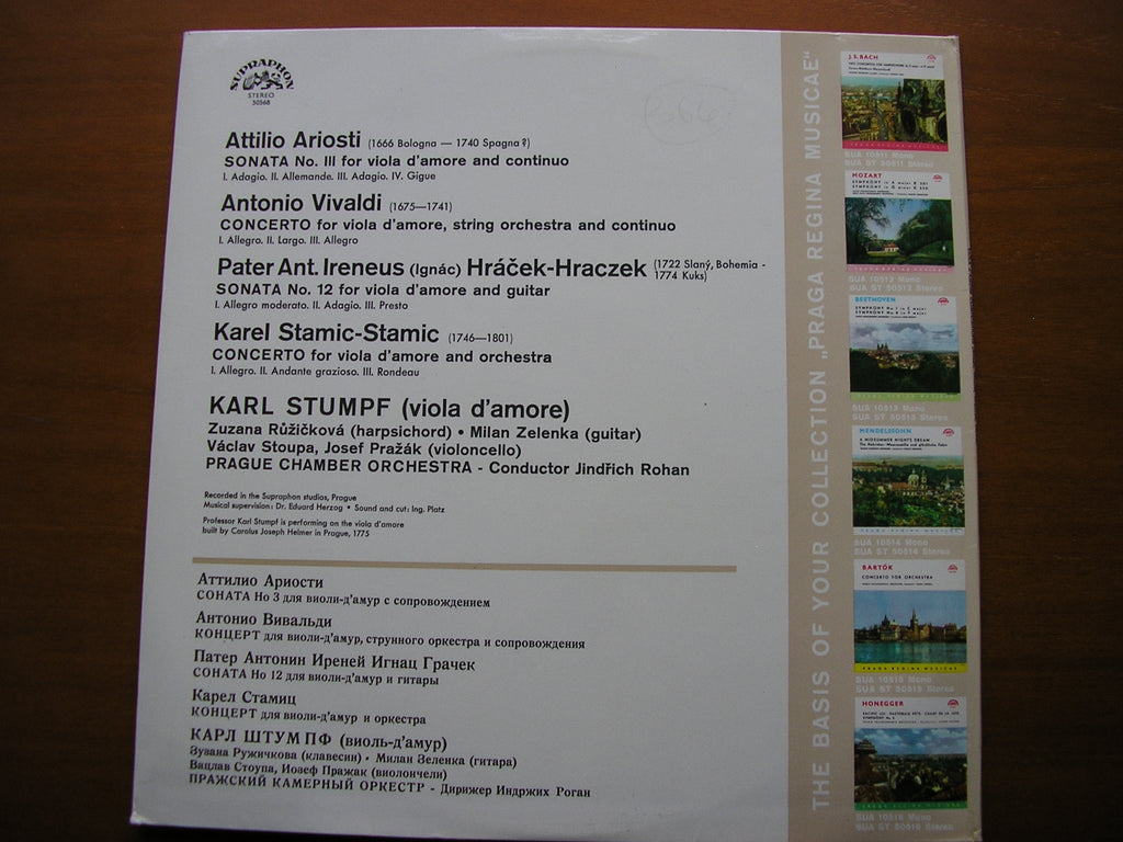 STAMIC / ARIOSTI / VIVALDI: MUSIC FOR VIOLA D'AMORE     KARL STUMPF / PRAGUE CHAMBER ORCHESTRA / ROHAN     50568