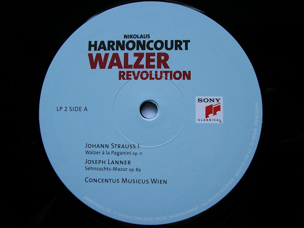 WALZER REVOLUTION: From Mozart to Lanner & Strauss      HARNONCOURT / CONCENTUS  MUSICUS VIENNA    3LP    88985342011