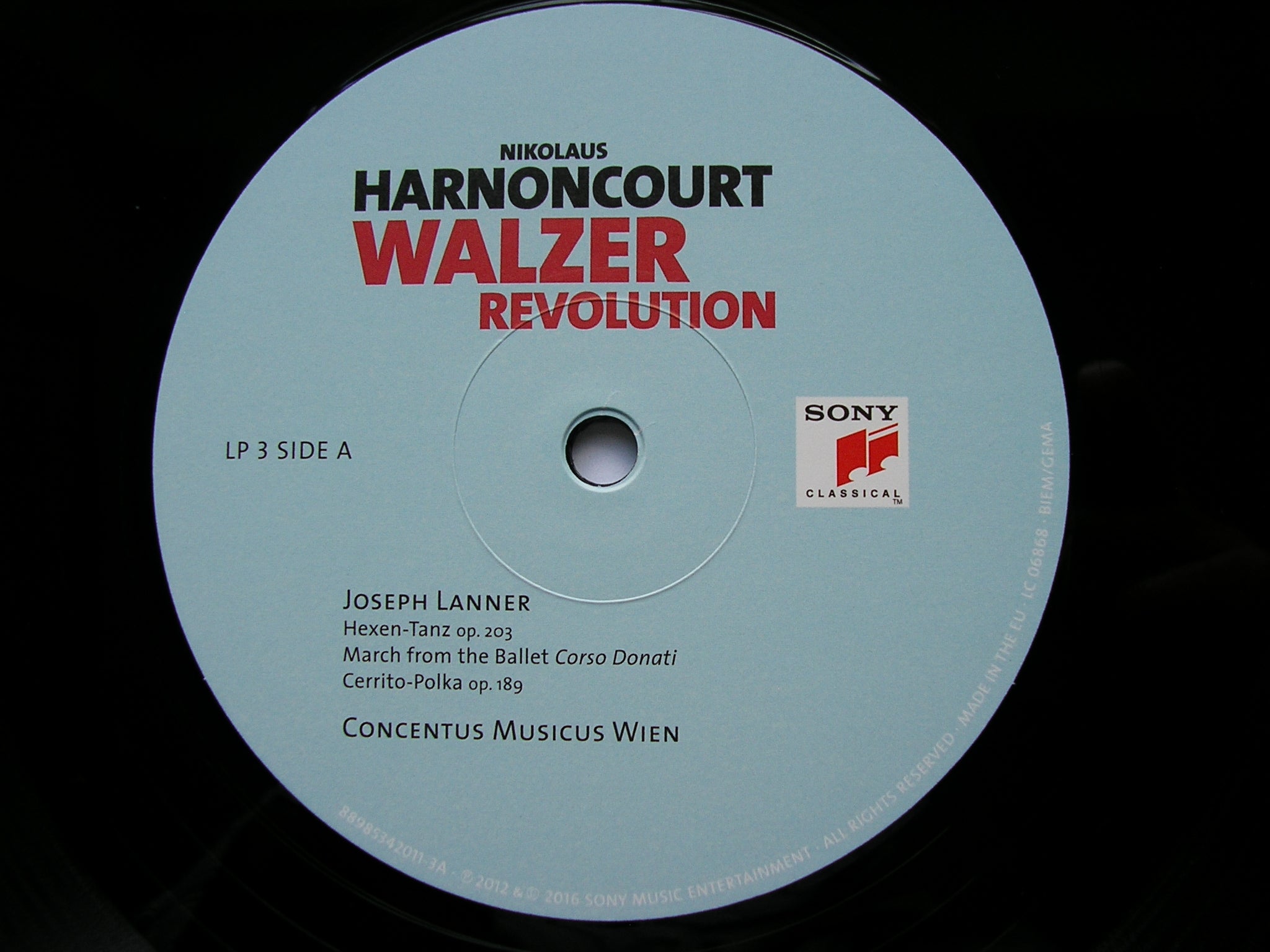 WALZER REVOLUTION: From Mozart to Lanner & Strauss      HARNONCOURT / CONCENTUS  MUSICUS VIENNA    3LP    88985342011