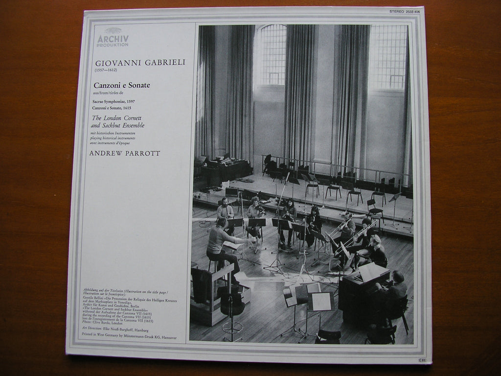 GABRIELI: CANZONI e SONATE  1597 - 1615      LONDON CORNETT & SACKBUT ENSEMBLE     2533 406