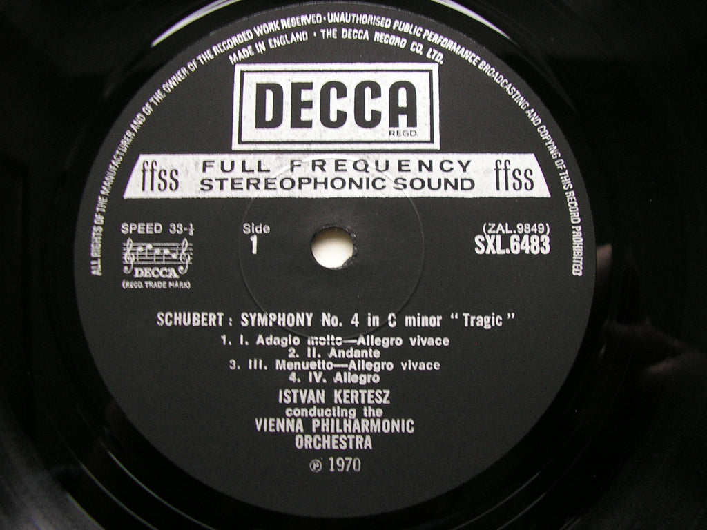 SCHUBERT: THE SYMPHONIES / THREE OVERTURES   KERTESZ / VIENNA PHILHARMONIC   5 LP SET