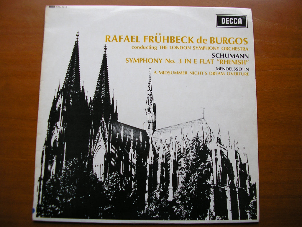 SXL 6213  SCHUMANN: SYMPHONY No. 3 'Rhenish' / MENDELSSOHN: OVERTURE    ED1