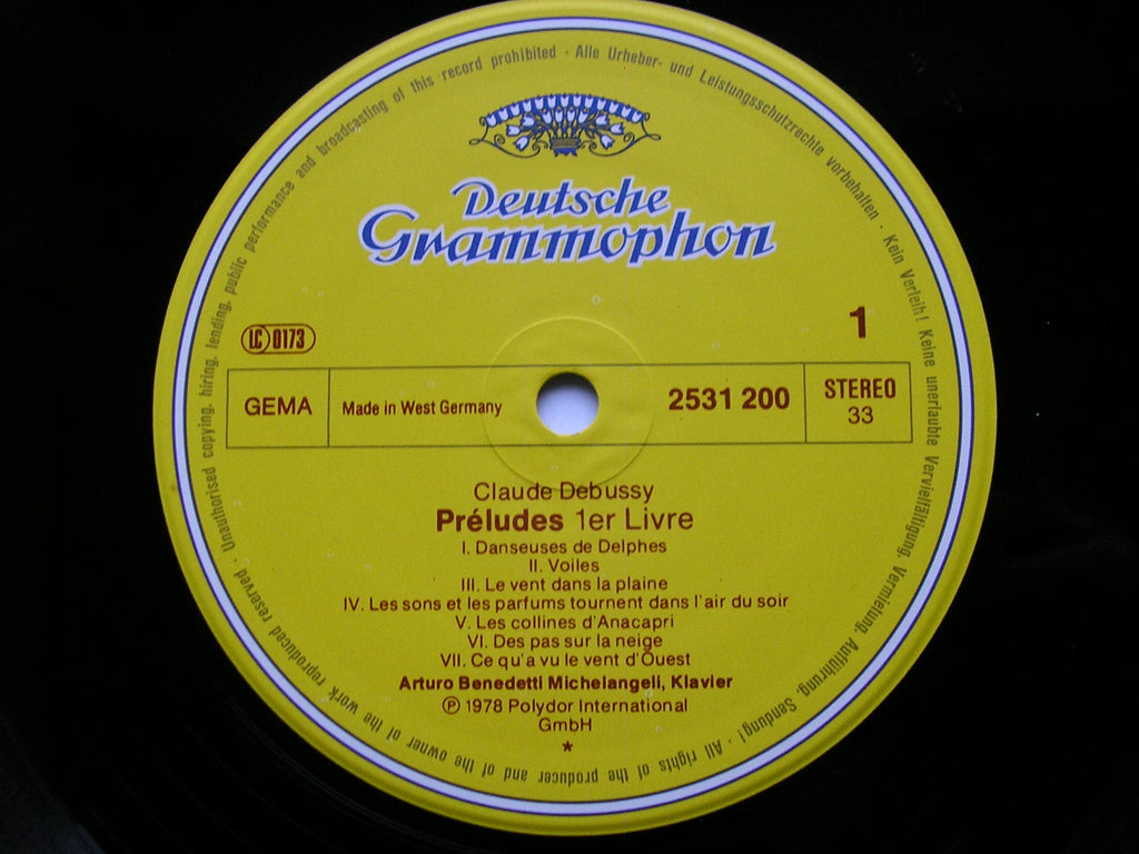 DEBUSSY: PRELUDES  Volume 1        MICHELANGELI       2531 200