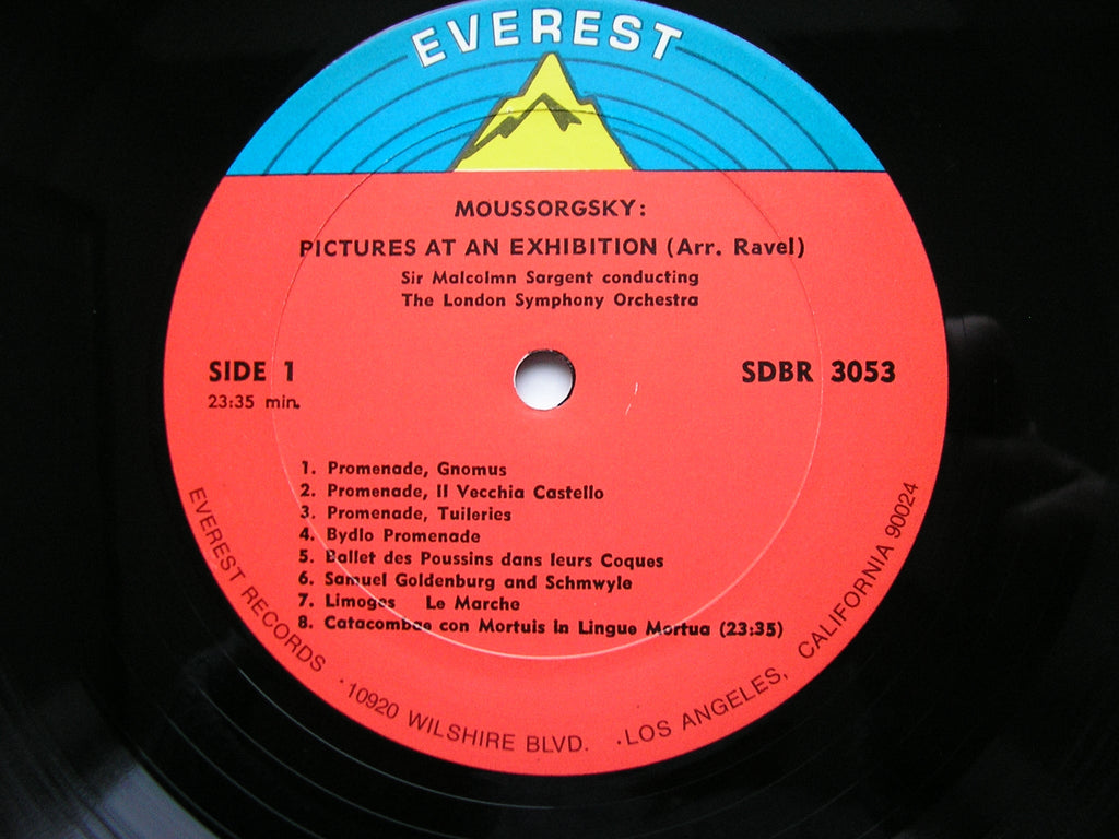 MOUSSORGSKY: PICTURES AT AN EXHIBITION / NIGHT ON BARE MOUNTAIN   SARGENT / LONDON SYMPHONY   SDBR 3053