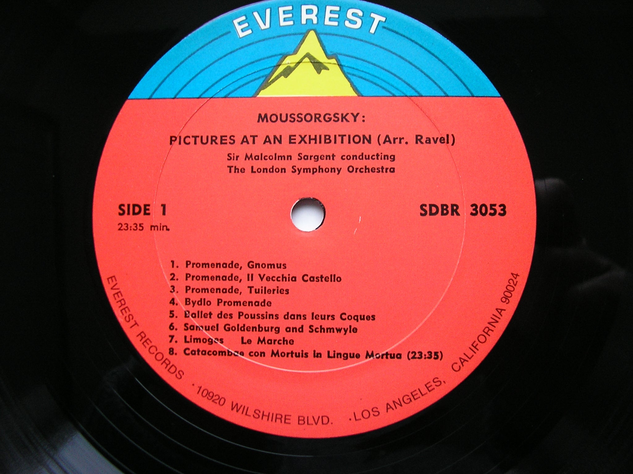 MOUSSORGSKY: PICTURES AT AN EXHIBITION / NIGHT ON BARE MOUNTAIN   SARGENT / LONDON SYMPHONY   SDBR 3053