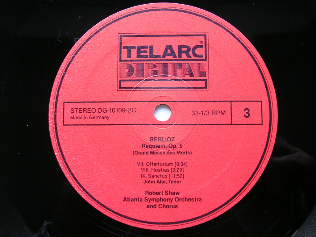 BERLIOZ: REQUIEM    ALER / ATLANTA SYMPHONY / SHAW    2LP    DG-10109-2