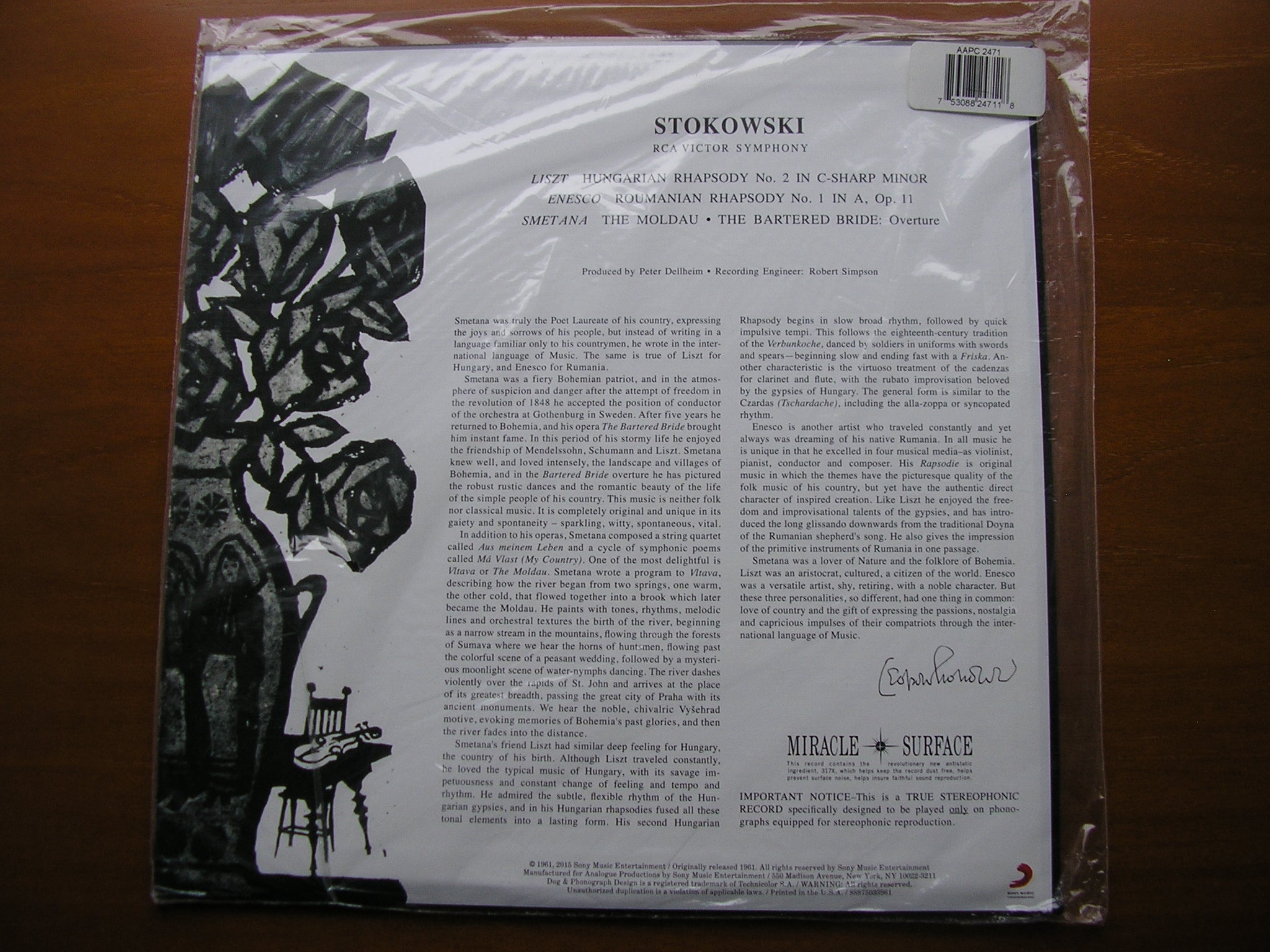RHAPSODIES: ENESCO ROUMANIAN RHAPSODY / LISZT: HUNGARIAN RHAPSODY      STOKOWSKI / RCA VICTOR SYMPHONY     LSC 2471