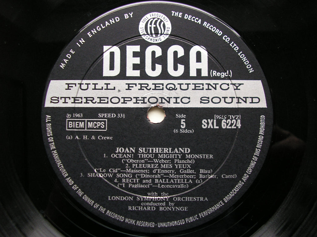 SXL 6222/4  JOAN SUTHERLAND IN OPERA      ED2
