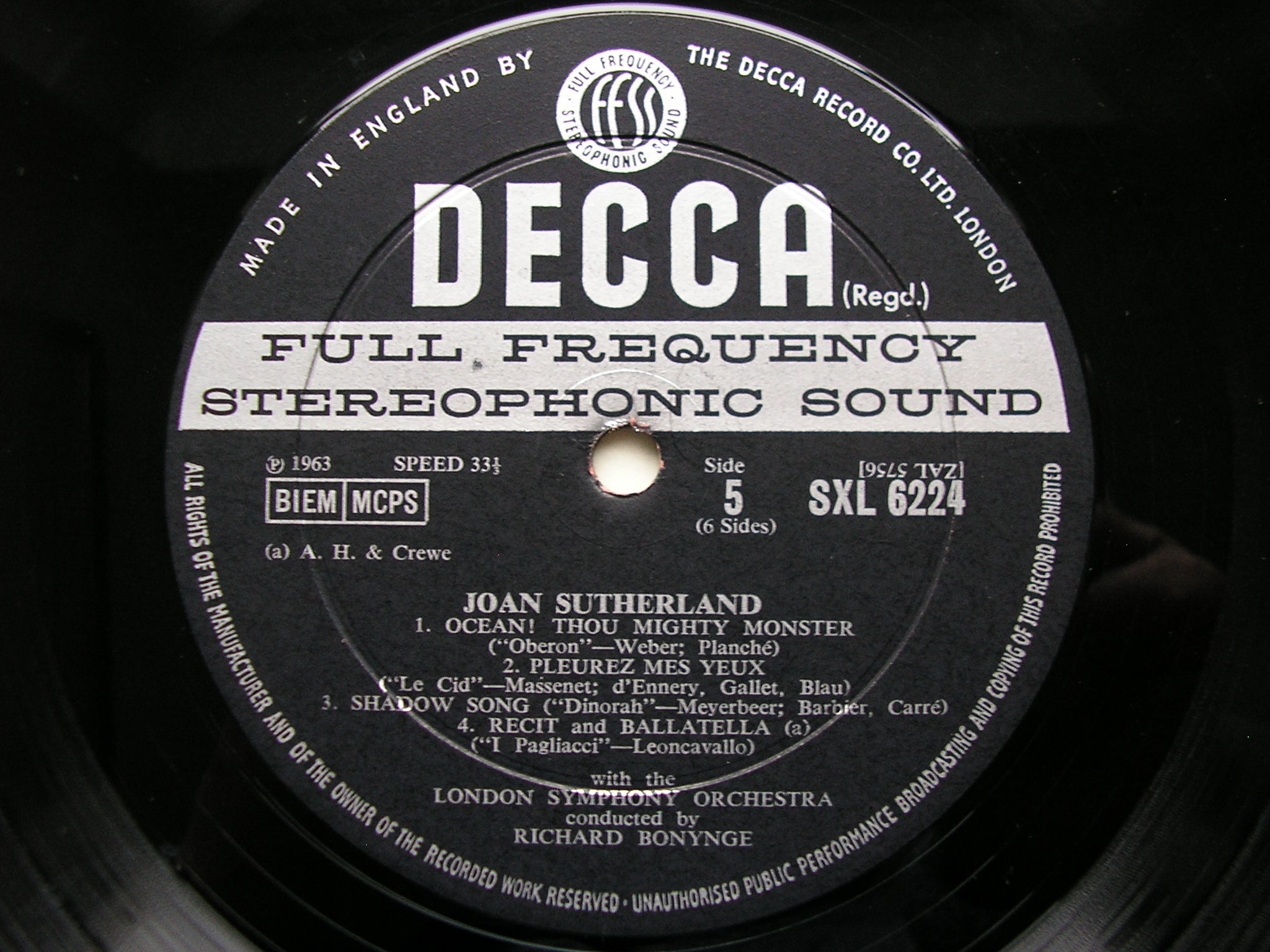 SXL 6222/4  JOAN SUTHERLAND IN OPERA      ED2