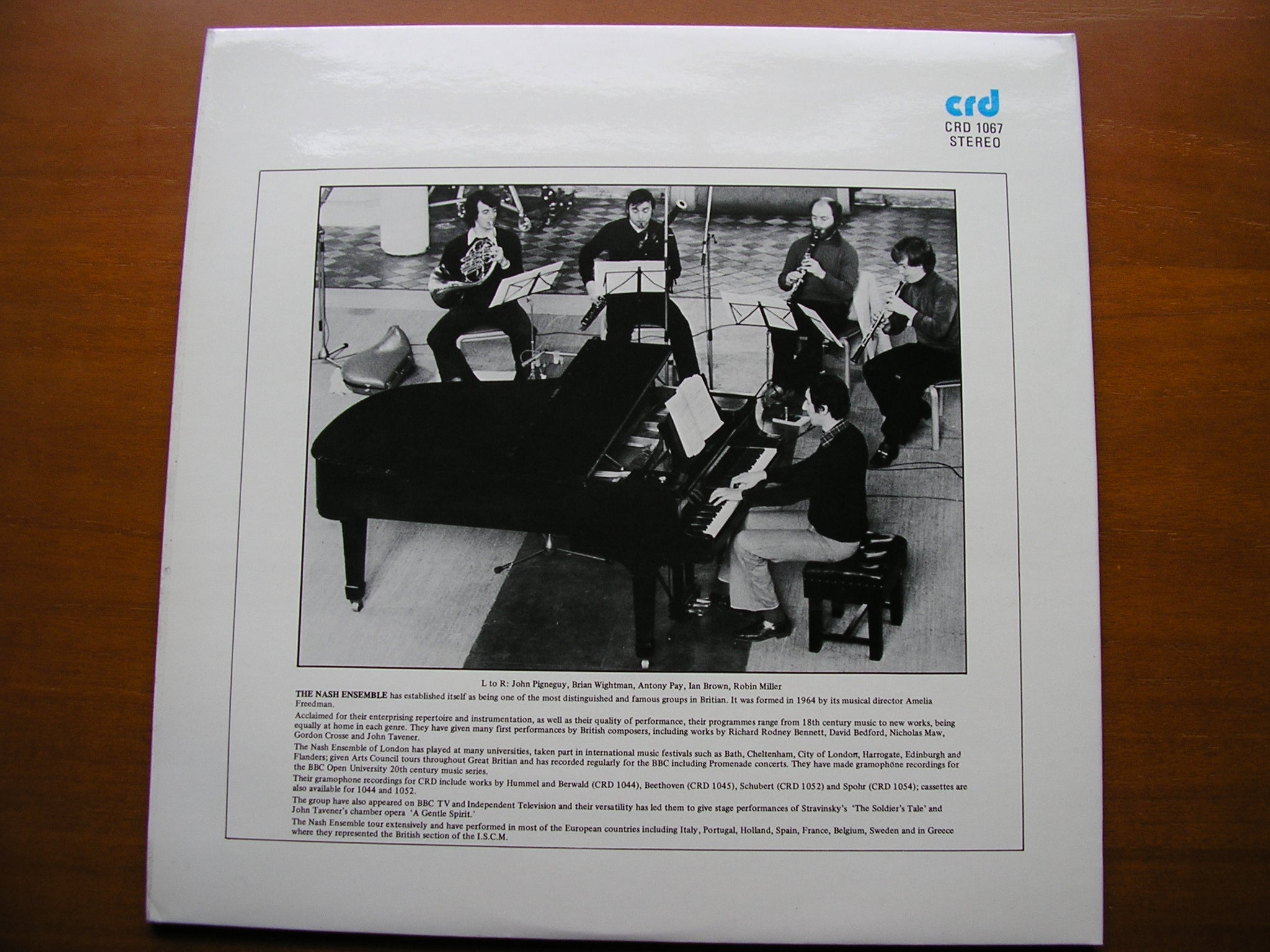 MOZART: PIANO QUINTET K452 / BEETHOVEN: PIANO QUARTET Op. 16      THE NASH ENSEMBLE      CRD 1067