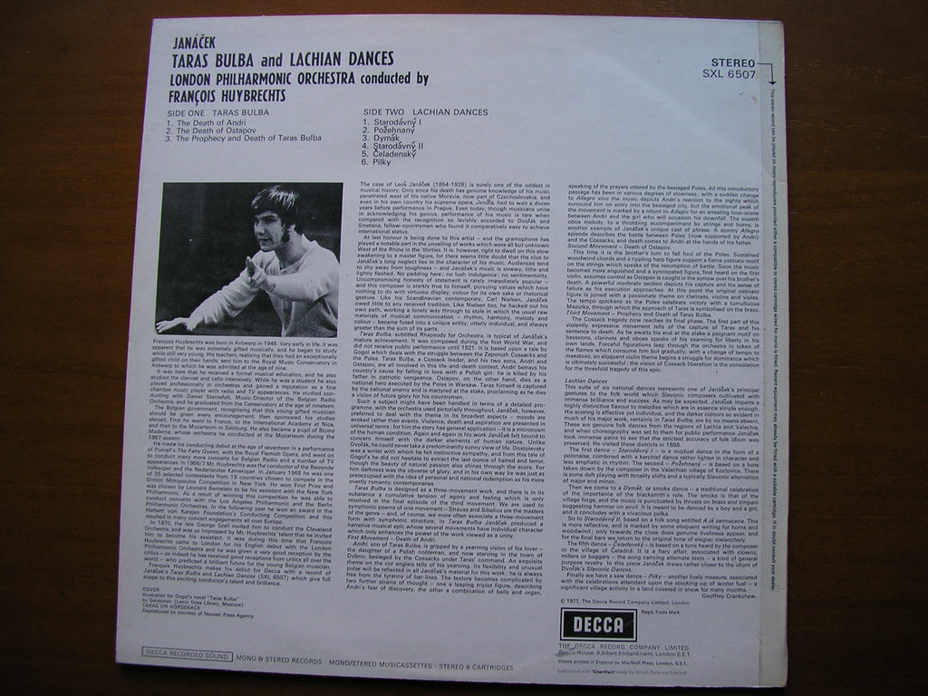JANACEK: TARAS BULBA / LACHIAN DANCES      HUYBRECHTS / LONDON PHILHARMONIC     SXL 6507