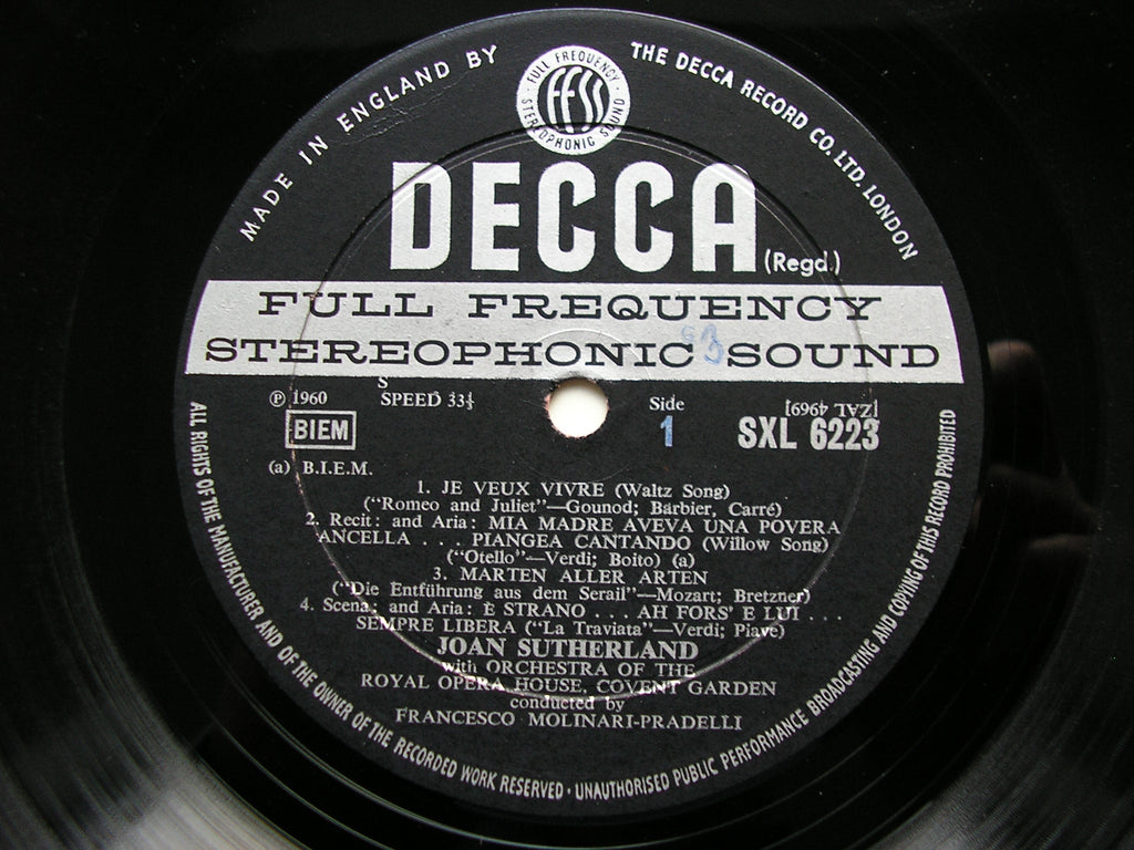 SXL 6222/4  JOAN SUTHERLAND IN OPERA      ED2