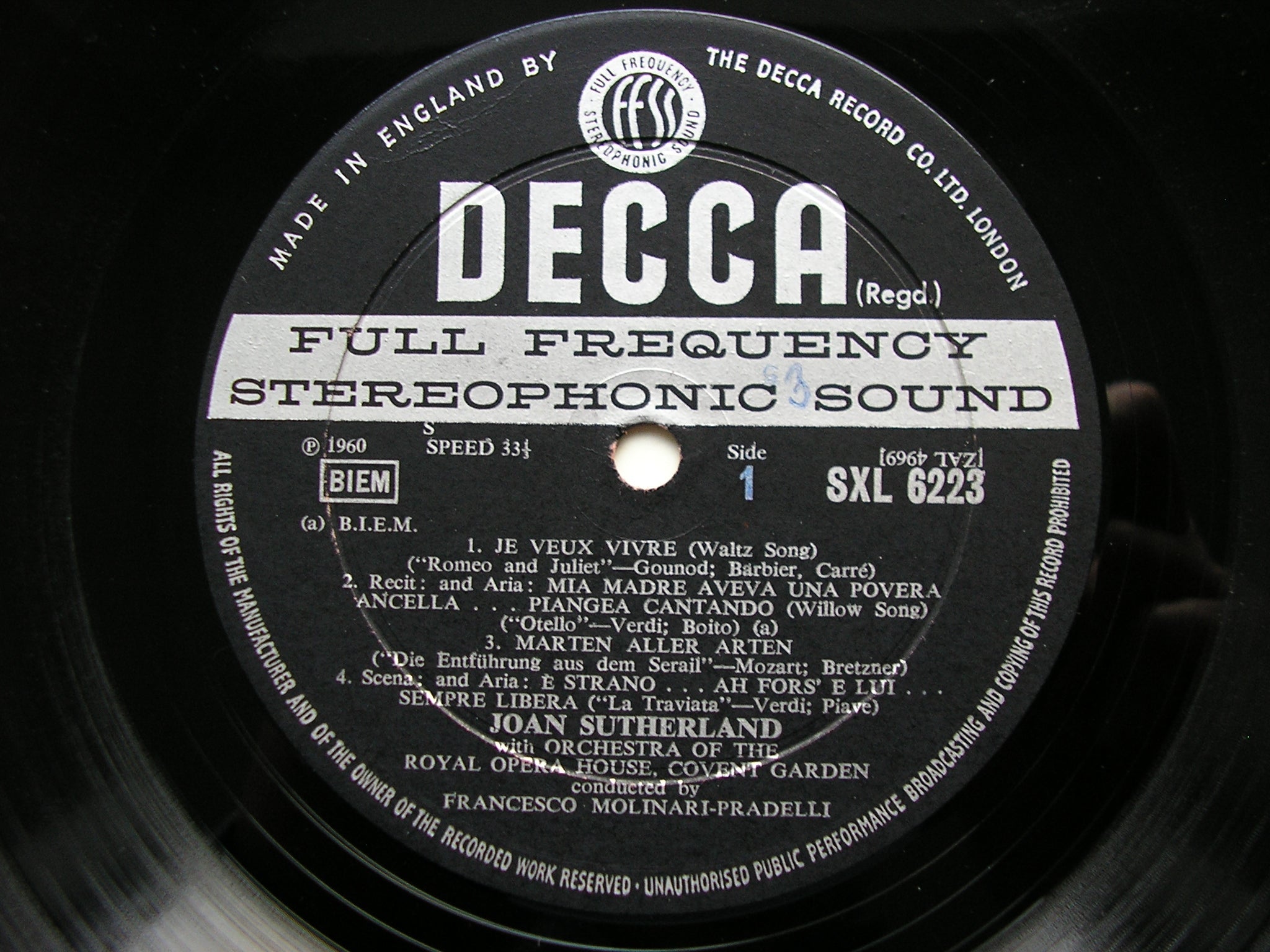 SXL 6222/4  JOAN SUTHERLAND IN OPERA      ED2