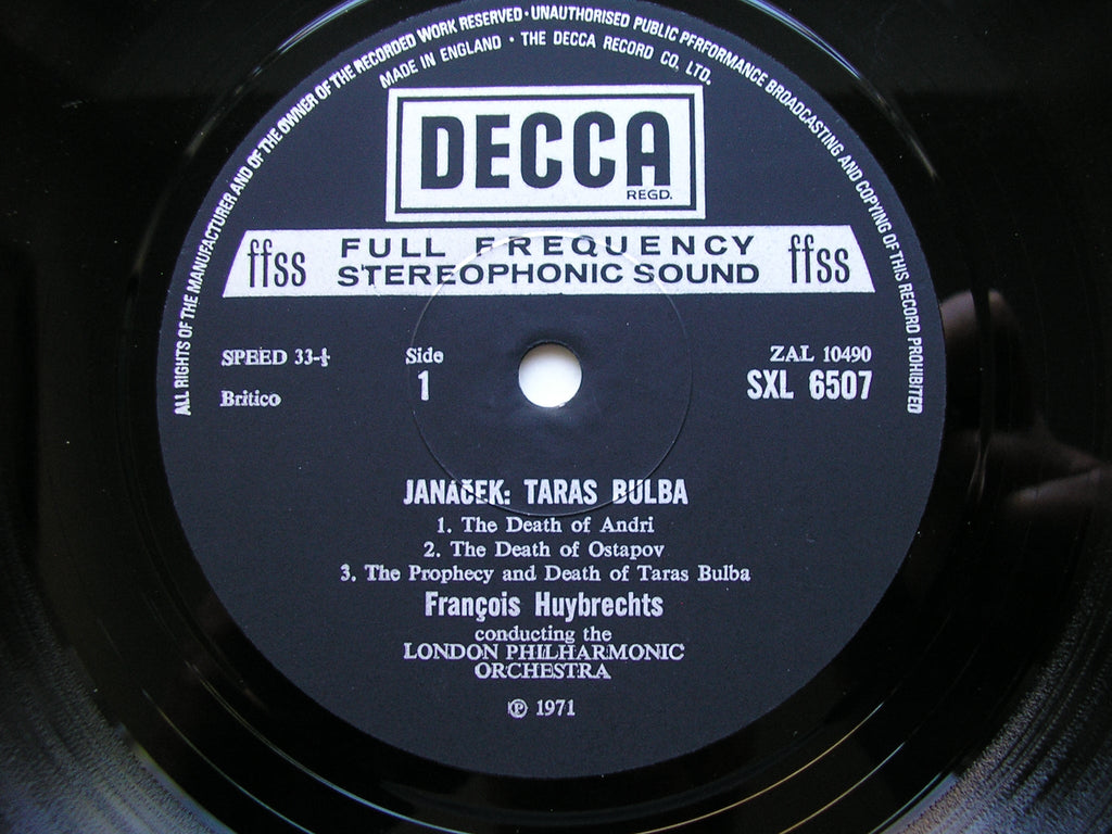 JANACEK: TARAS BULBA / LACHIAN DANCES      HUYBRECHTS / LONDON PHILHARMONIC     SXL 6507