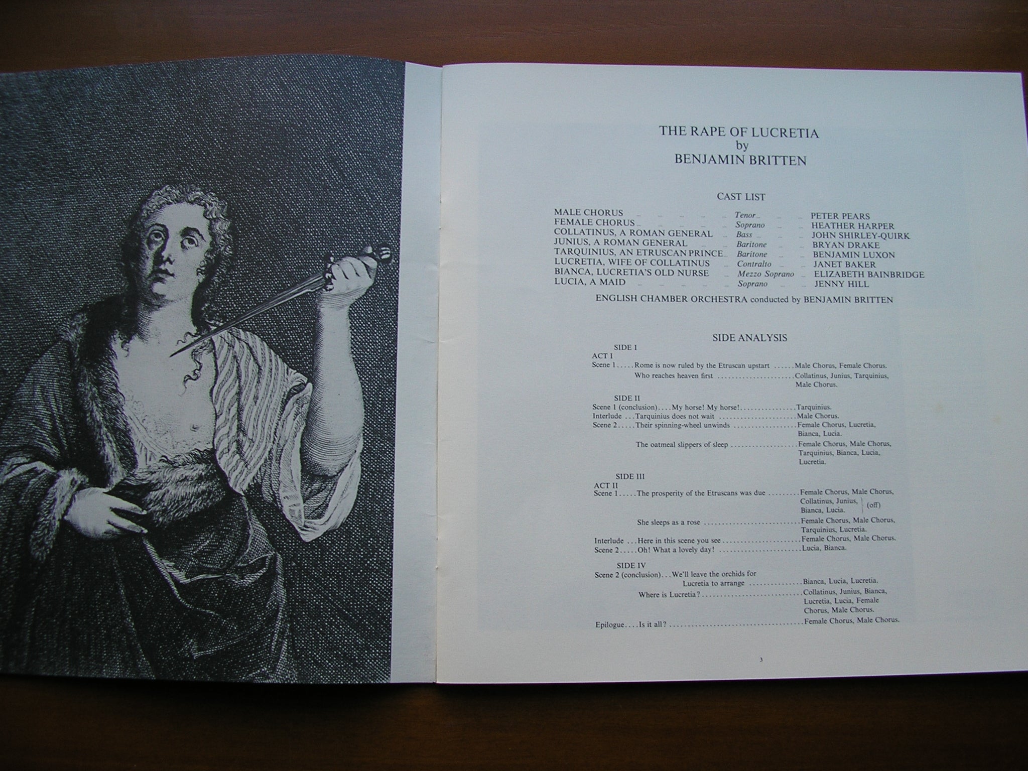 BRITTEN: THE RAPE OF LUCRETIA     SOLOISTS / ENGLISH CHAMBER ORCHESTRA / BRITTEN     2LP     SET 492/3