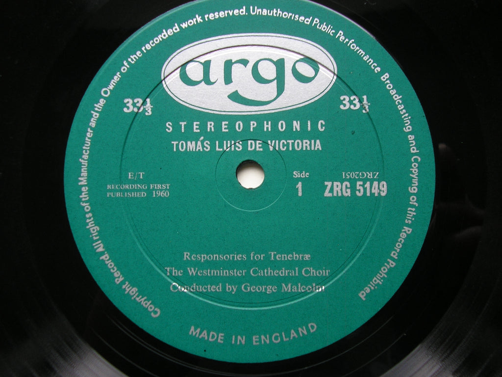 VICTORIA: RESPONSORIES FOR TENEBRAE    WESTMINSTER CATHEDRAL CHOIR / MALCOLM    ZRG 5149