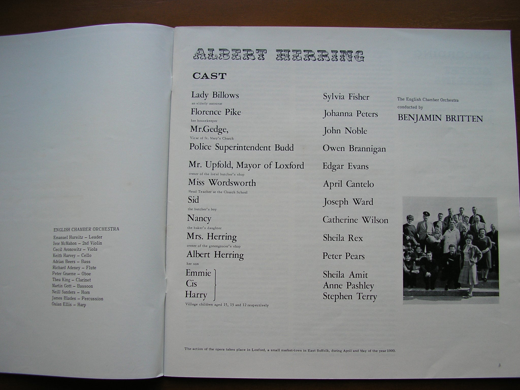 BRITTEN: ALBERT HERRING    SOLOISTS / ENGLISH CHAMBER ORCHESTRA / BRITTEN     3LP      SET 274 / 6