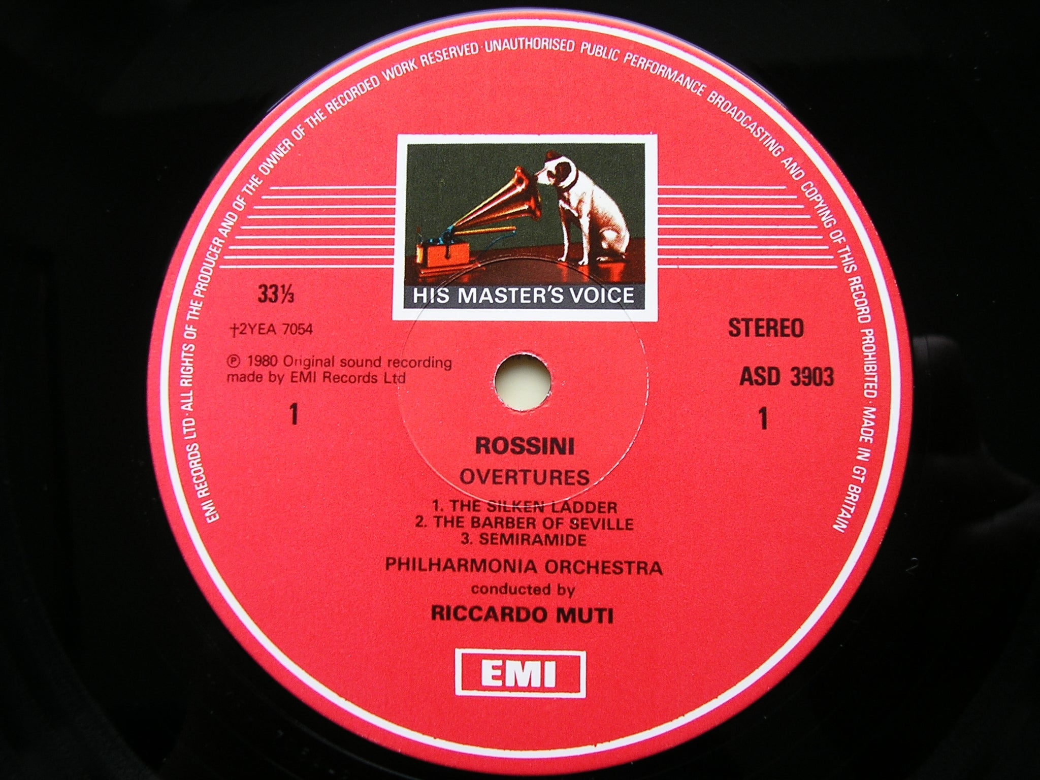 ROSSINI: SIX OVERTURES    MUTI / PHILHARMONIA    ASD 3903