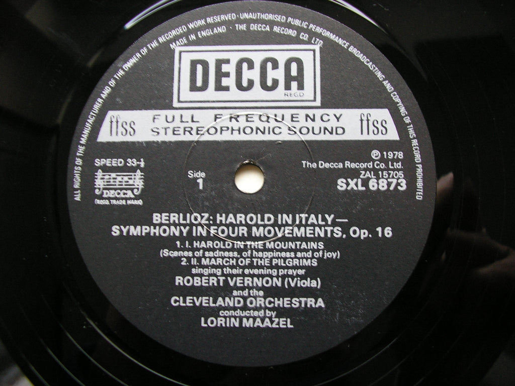 SXL 6873 BERLIOZ: HAROLD IN ITALY VERNON / CLEVELAND ORCHESTRA / MAAZEL
