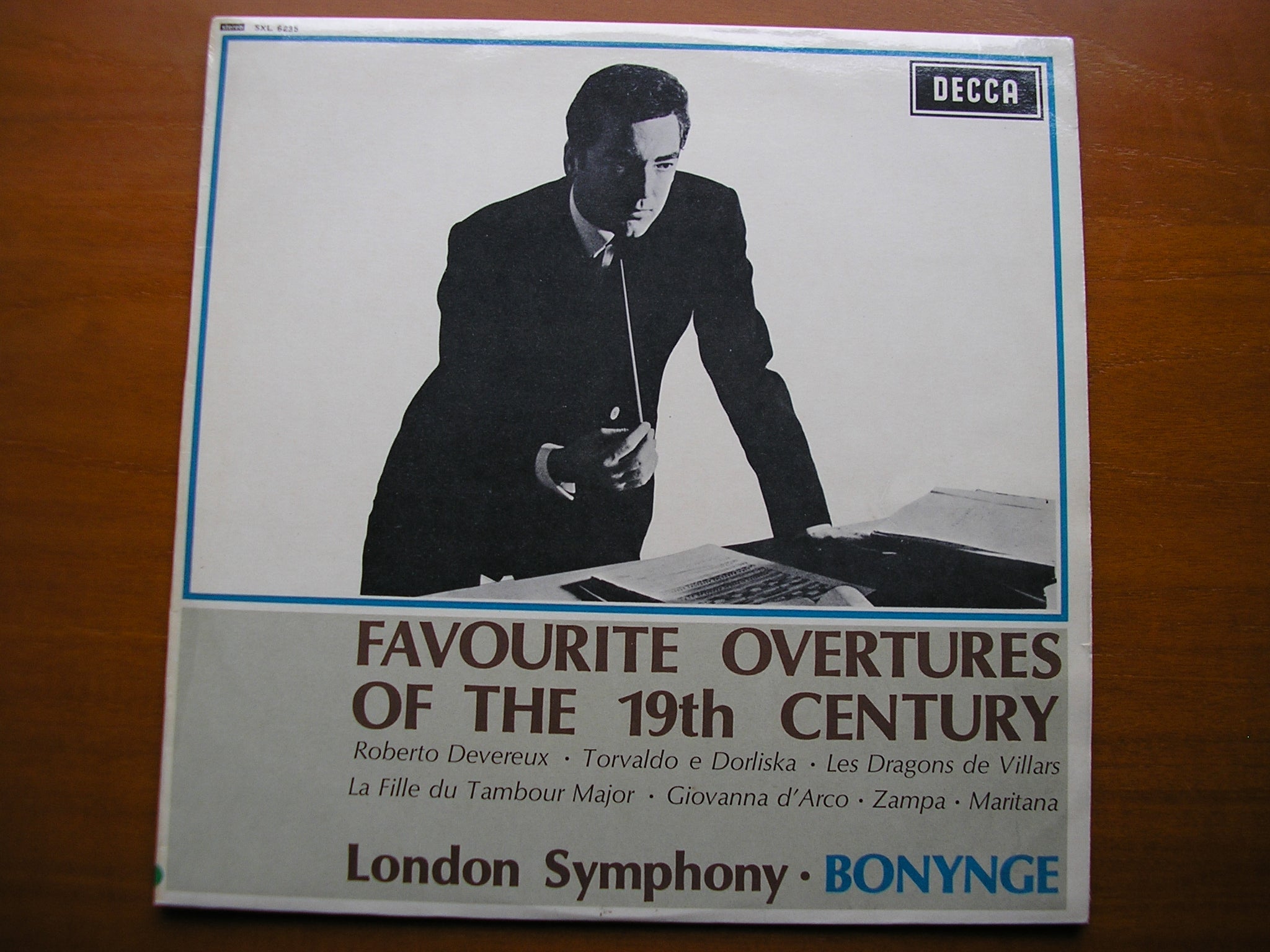 SXL 6235  FAVOURITE OVERTURES OF THE 19th CENTURY      BONYNGE / LONDON SYMPHONY    ED2