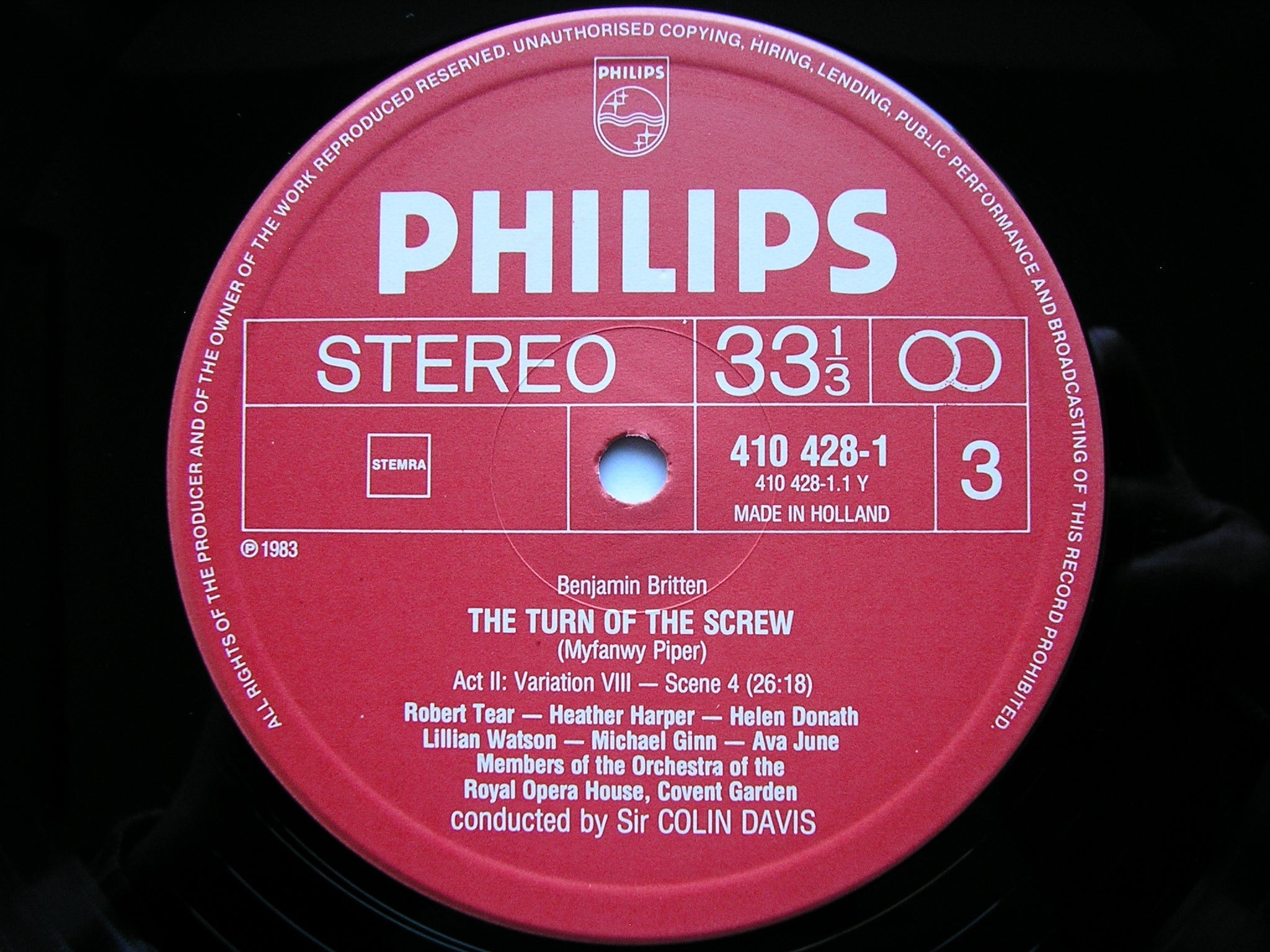 BRITTEN: THE TURN OF THE SCREW       SOLOISTS / OROHCG / DAVIS    2LP     410 426