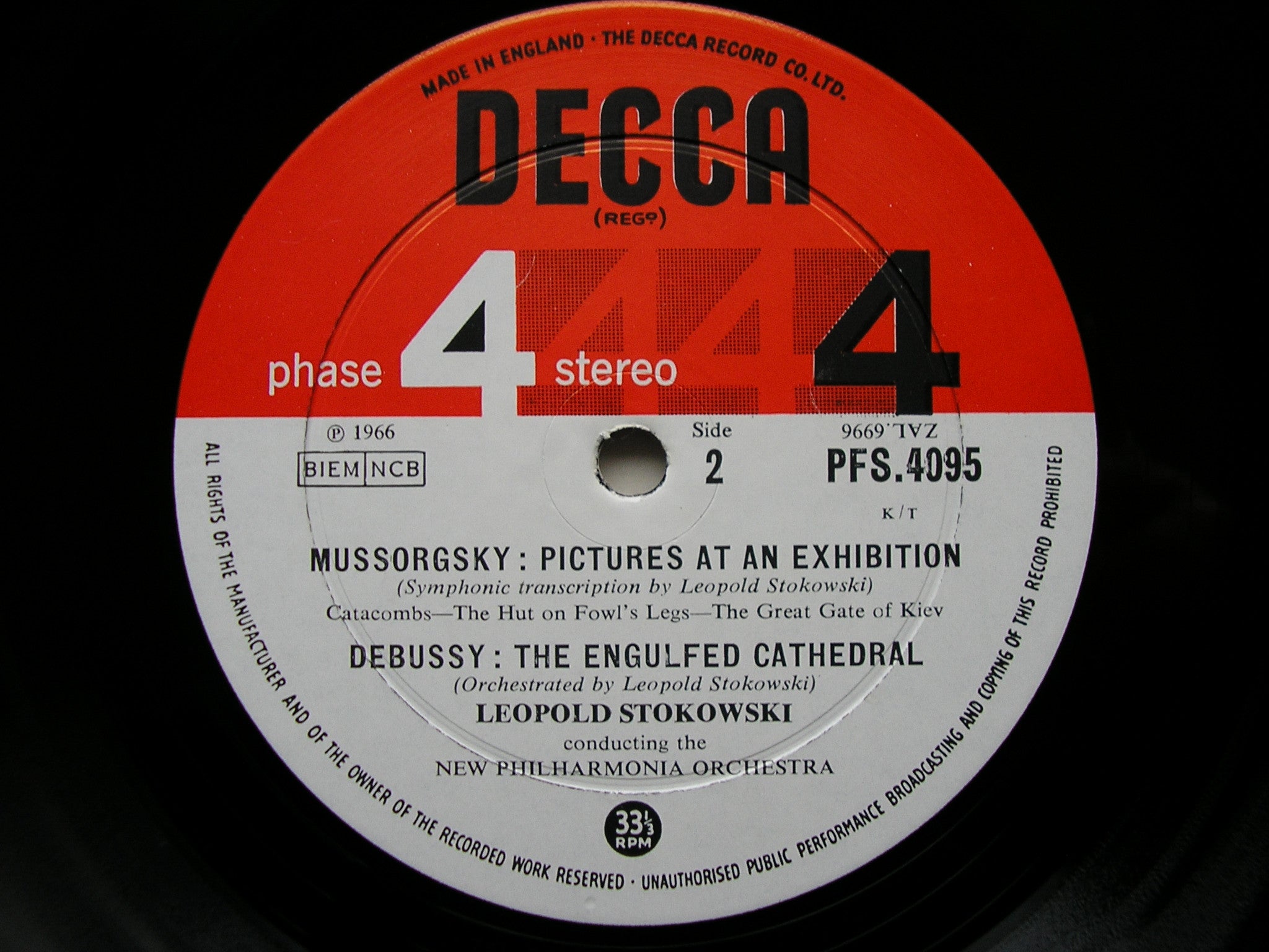 MUSSORGSKY: PICTURES AT AN EXHIBITION   STOKOWSKI /NEW PHILHARMONIA    PFS 4095