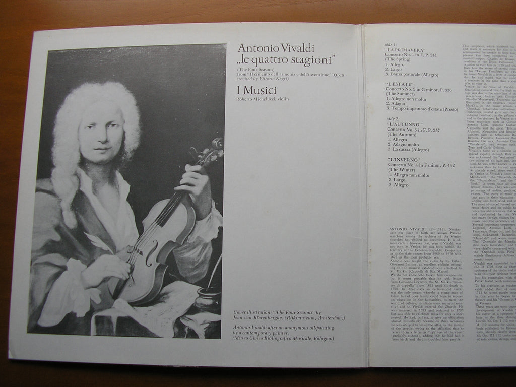 VIVALDI: THE FOUR SEASONS       MICHELUCCI / I MUSICI      6500 017
