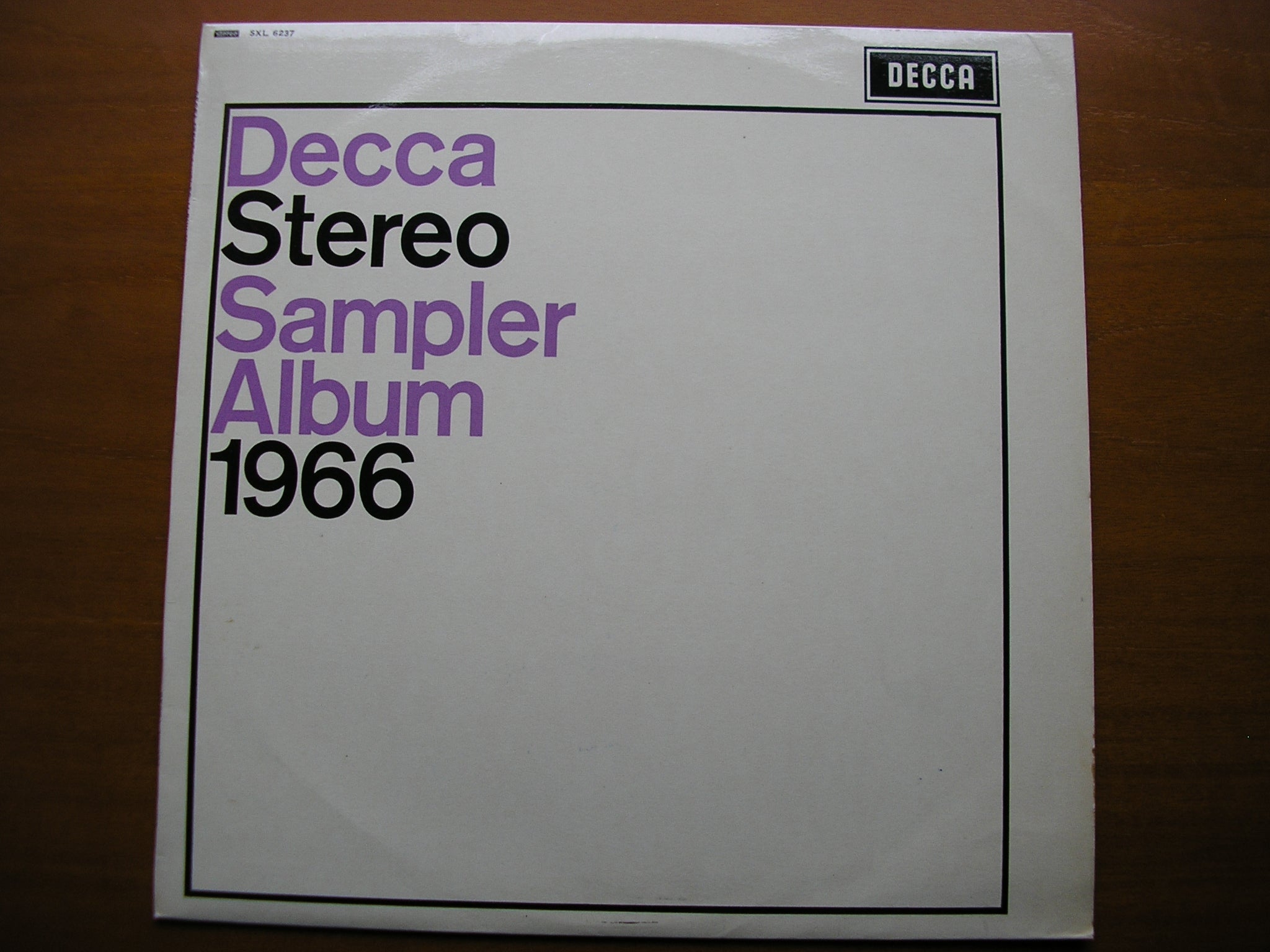 SXL 6237  DECCA STEREO SAMPLER ALBUM  1966      ED2
