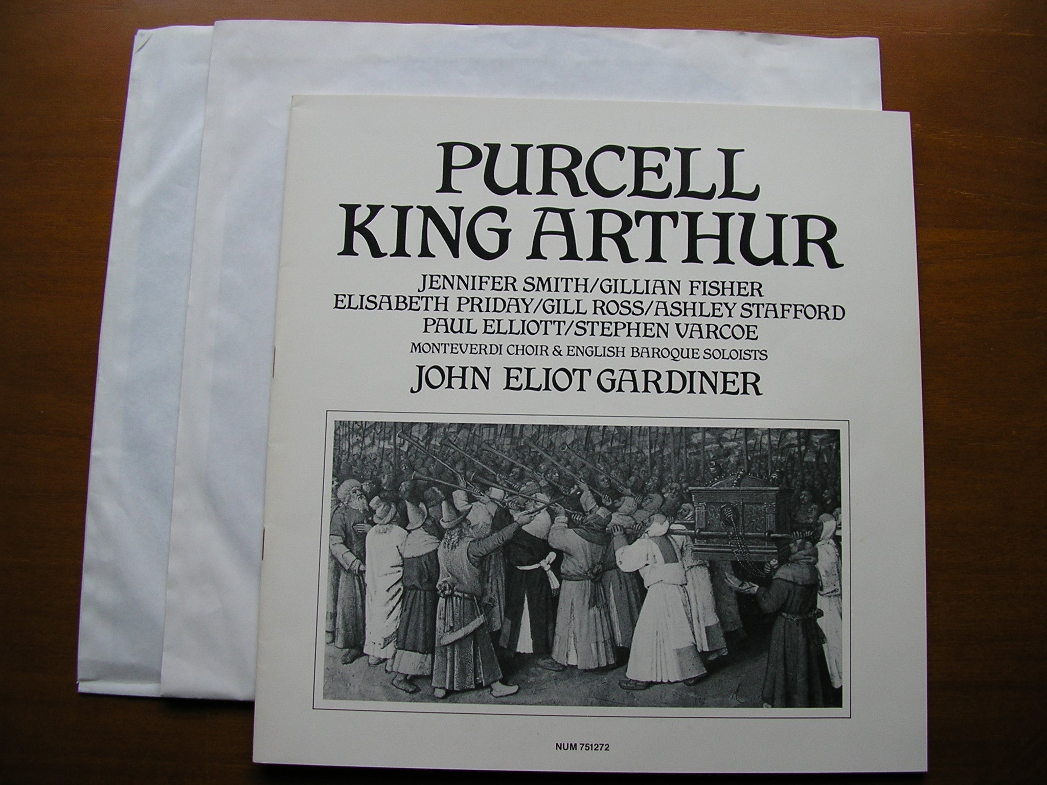 PURCELL: KING ARTHUR  (1691)      SOLOISTS / ENGLISH BAROQUE SOLOISTS / GARDINER    2LP      NUM 751272