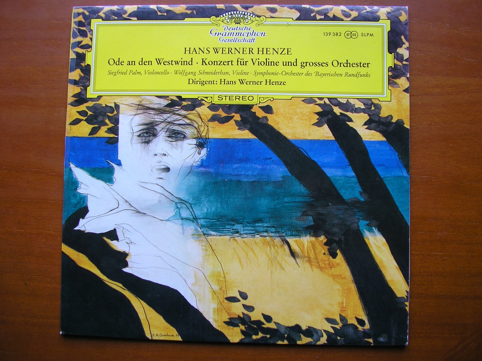HENZE: ODE TO THE WEST WIND / VIOLIN CONCERTO    PALM / SCHNEIDERHAN / BAVARIAN RADIO SYMPHONY / HENZE     139 382