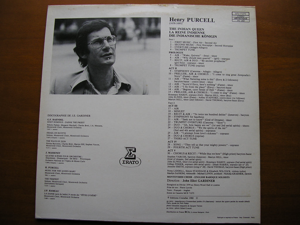 PURCELL: THE INDIAN QUEEN  (1695)       SOLOISTS / ENGLISH BAROQUE SOLOISTS / GARDINER     STU 71275