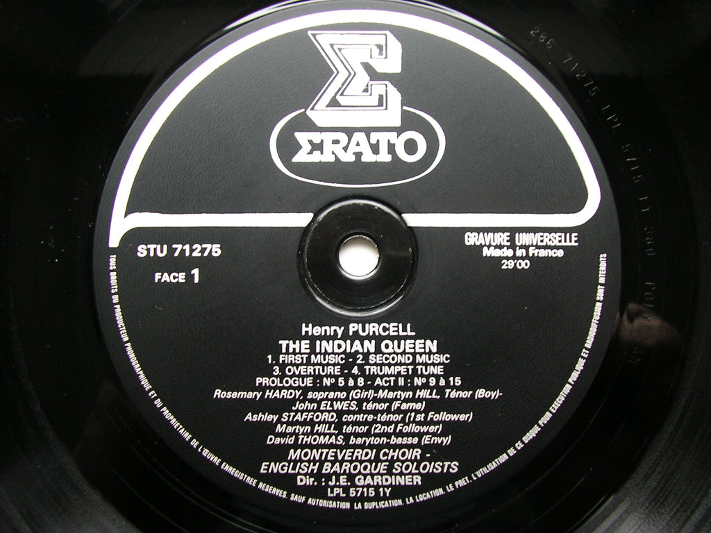 PURCELL: THE INDIAN QUEEN  (1695)       SOLOISTS / ENGLISH BAROQUE SOLOISTS / GARDINER     STU 71275