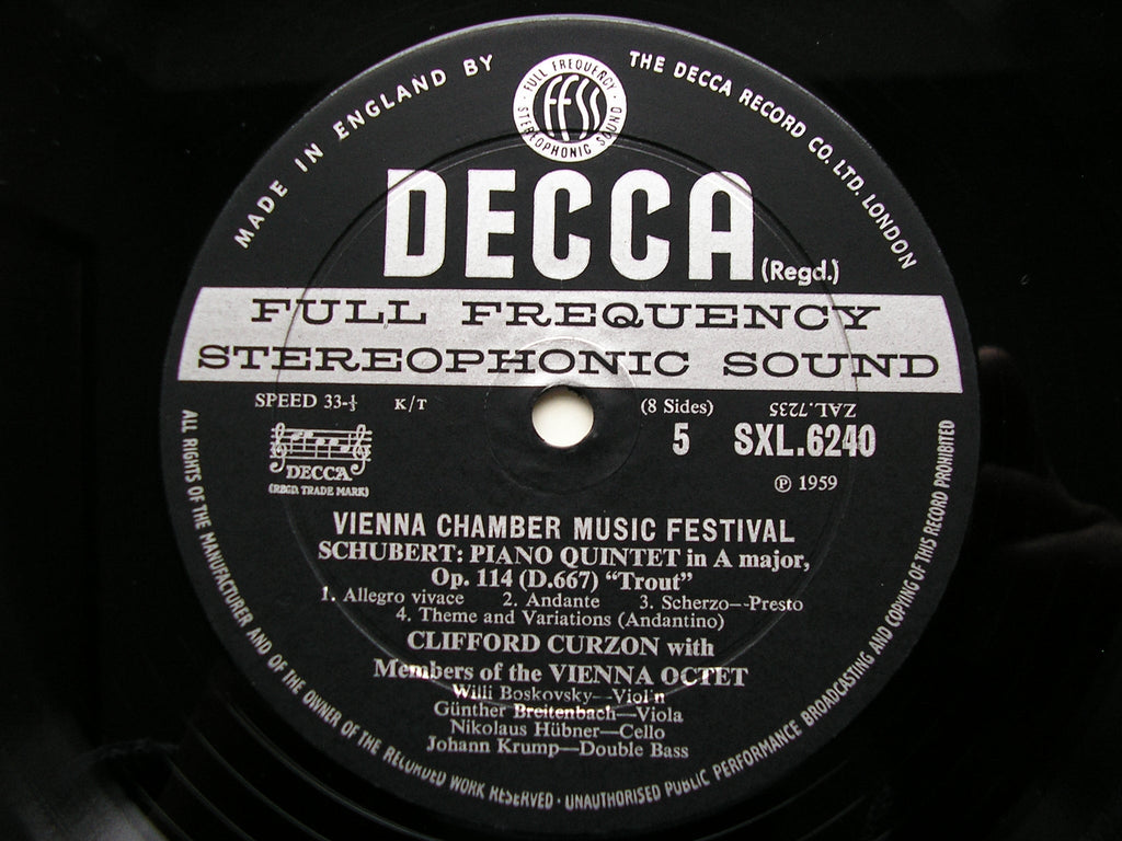 SXL 6238/41  VIENNA CHAMBER MUSIC FESTIVAL: MOZART / HAYDN / SCHUBERT / BEETHOVEN     4LP      ED2