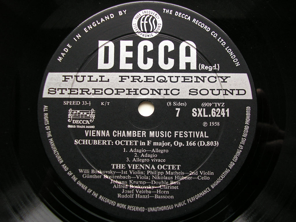 SXL 6238/41  VIENNA CHAMBER MUSIC FESTIVAL: MOZART / HAYDN / SCHUBERT / BEETHOVEN     4LP      ED2