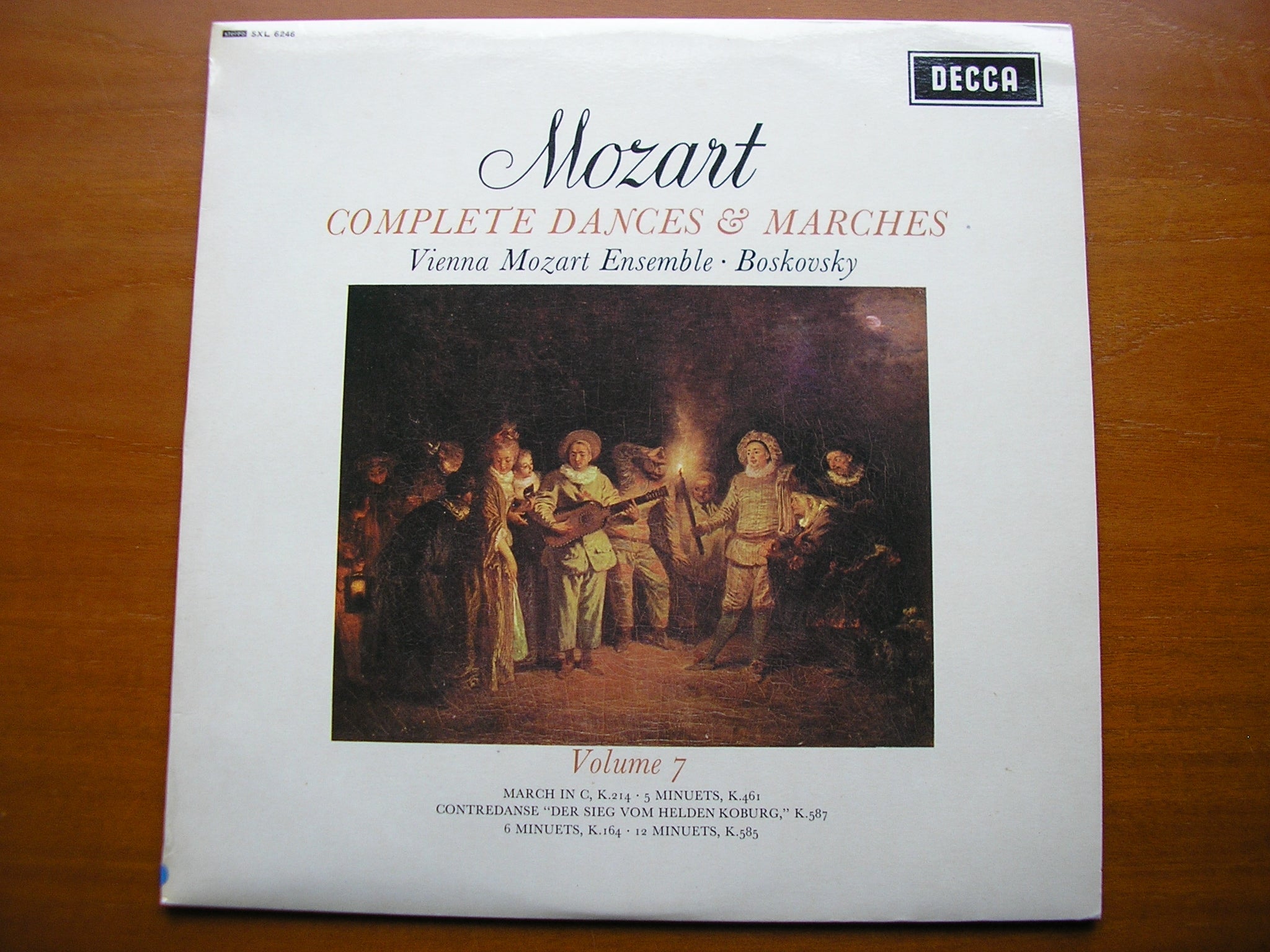 SXL 6246  MOZART: COMPLETE DANCES & MARCHES  Volume 7     BOSKOVSKY / VIENNA MOZART ENSEMBLE      ED1