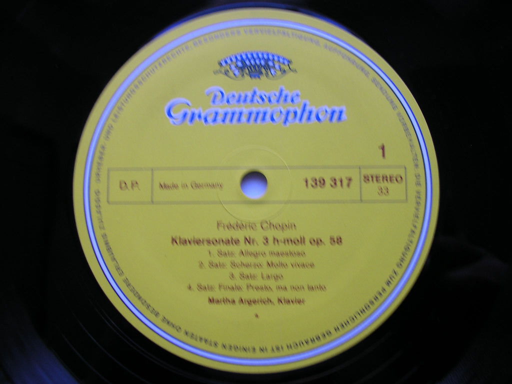 CHOPIN: PIANO SONATA No. 3 / POLONAISES Nos. 6 & 7 / 3 MAZURKAS Op. 59      MARTHA ARGERICH    139 317