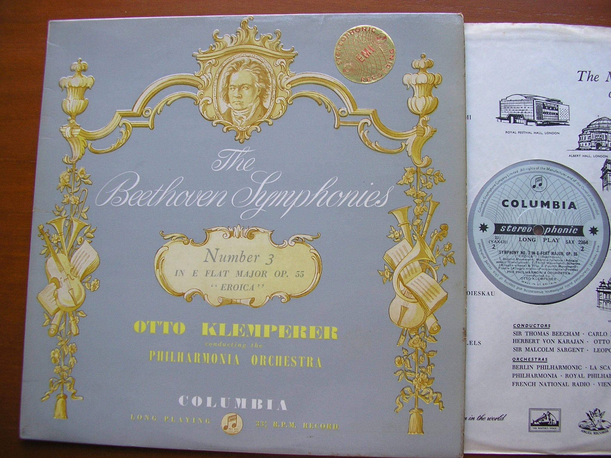 SAX 2364  BEETHOVEN: SYMPHONY No. 3 'Eroica'      KLEMPERER / PHILHARMONIA