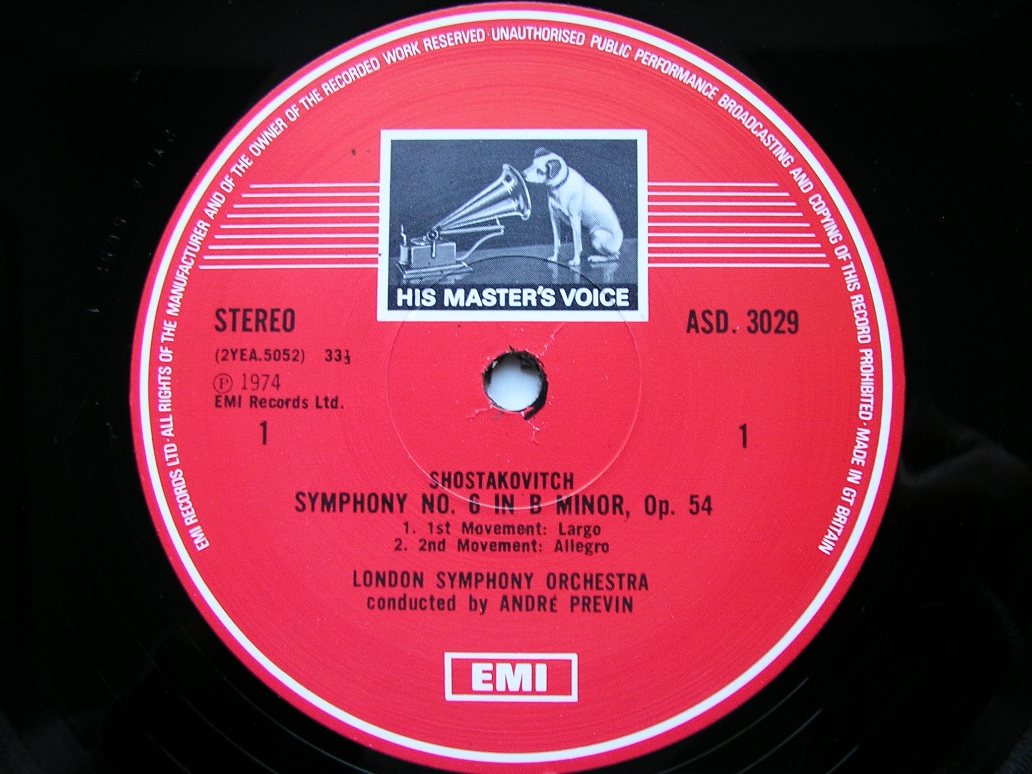 SHOSTAKOVICH: SYMPHONY No. 6 / PROKOFIEV: LIEUTENANT KIJE     PREVIN / LONDON SYMPHONY     ASD 3029